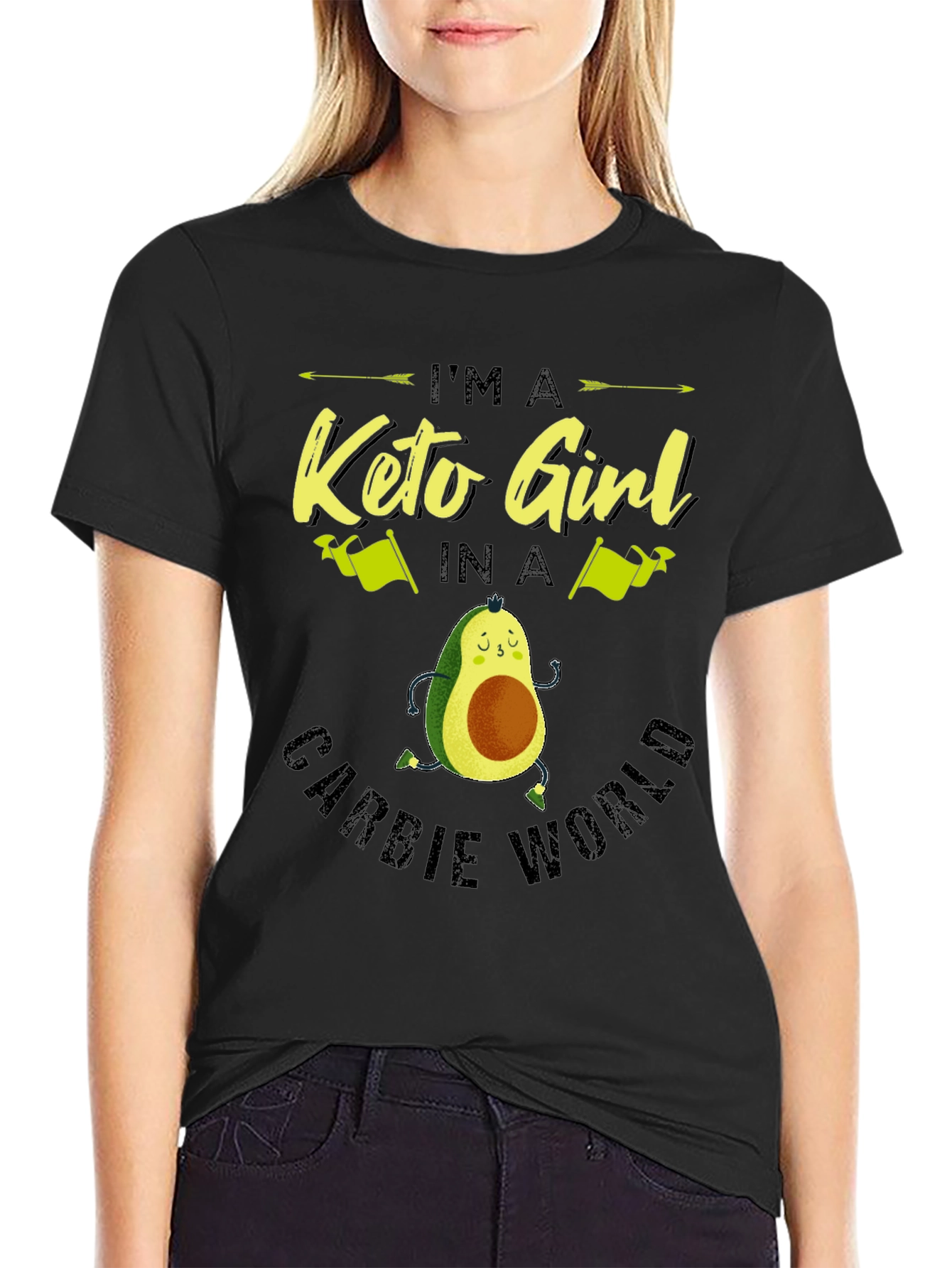 Keto Girl Avocado T-Shirt - Carb Conscious Style