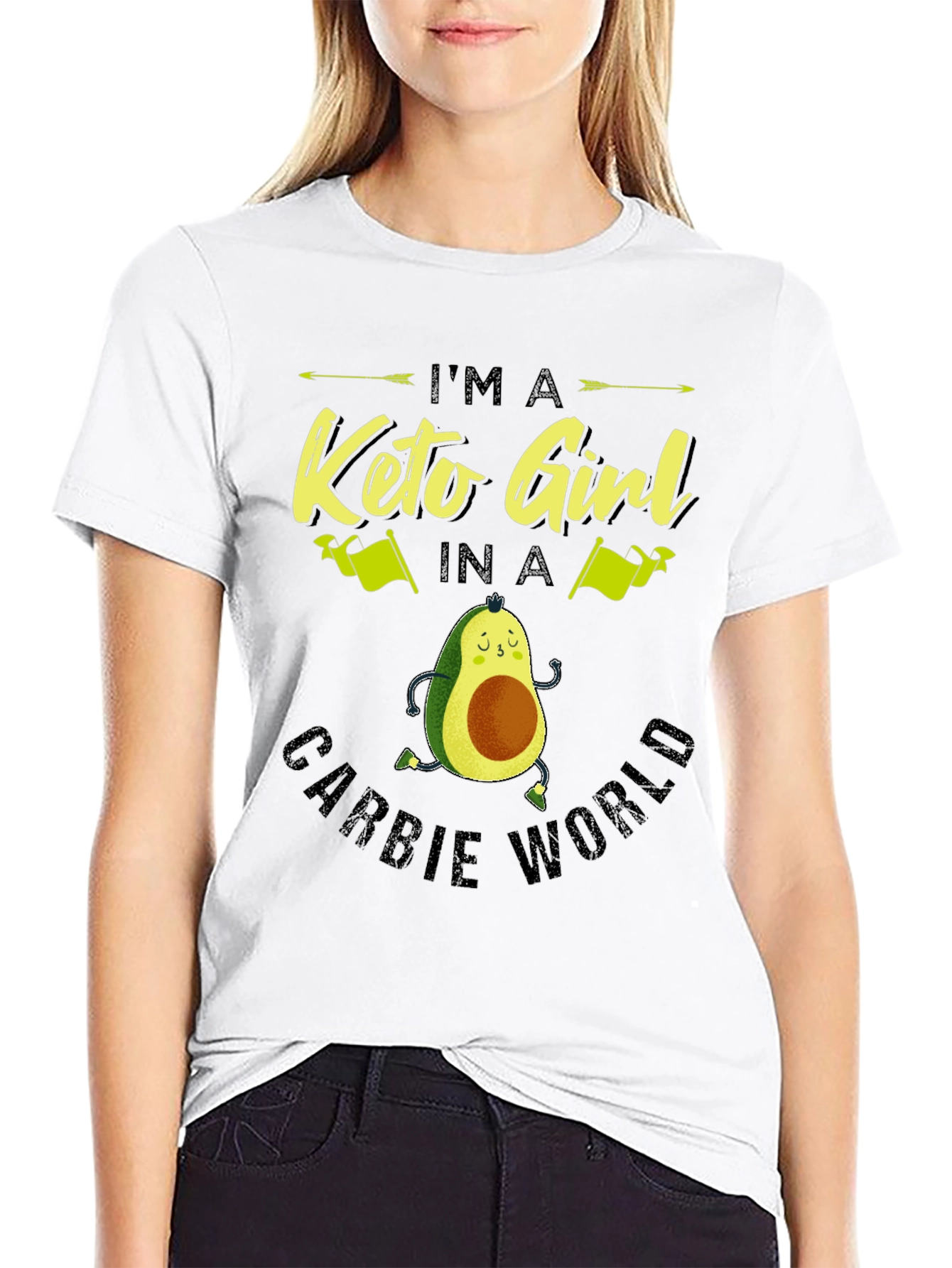 Keto Girl Avocado T-Shirt - Carb Conscious Style