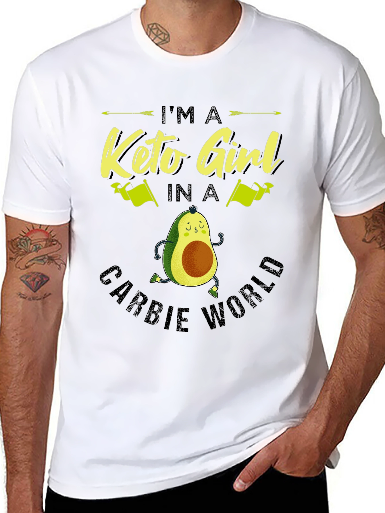 Keto Girl Avocado T-Shirt - Carb Conscious Style