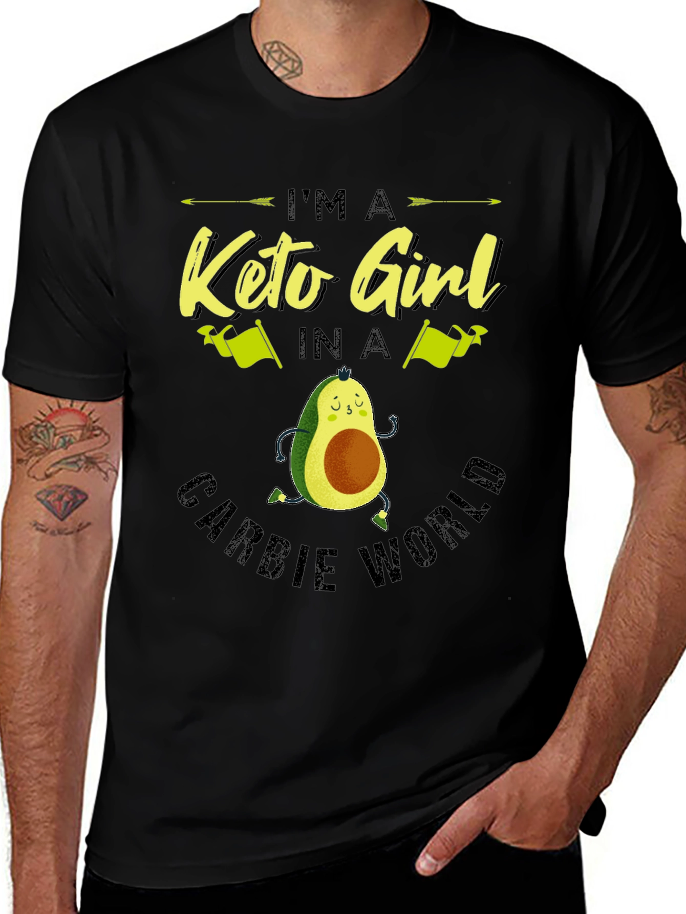 Keto Girl Avocado T-Shirt - Carb Conscious Style