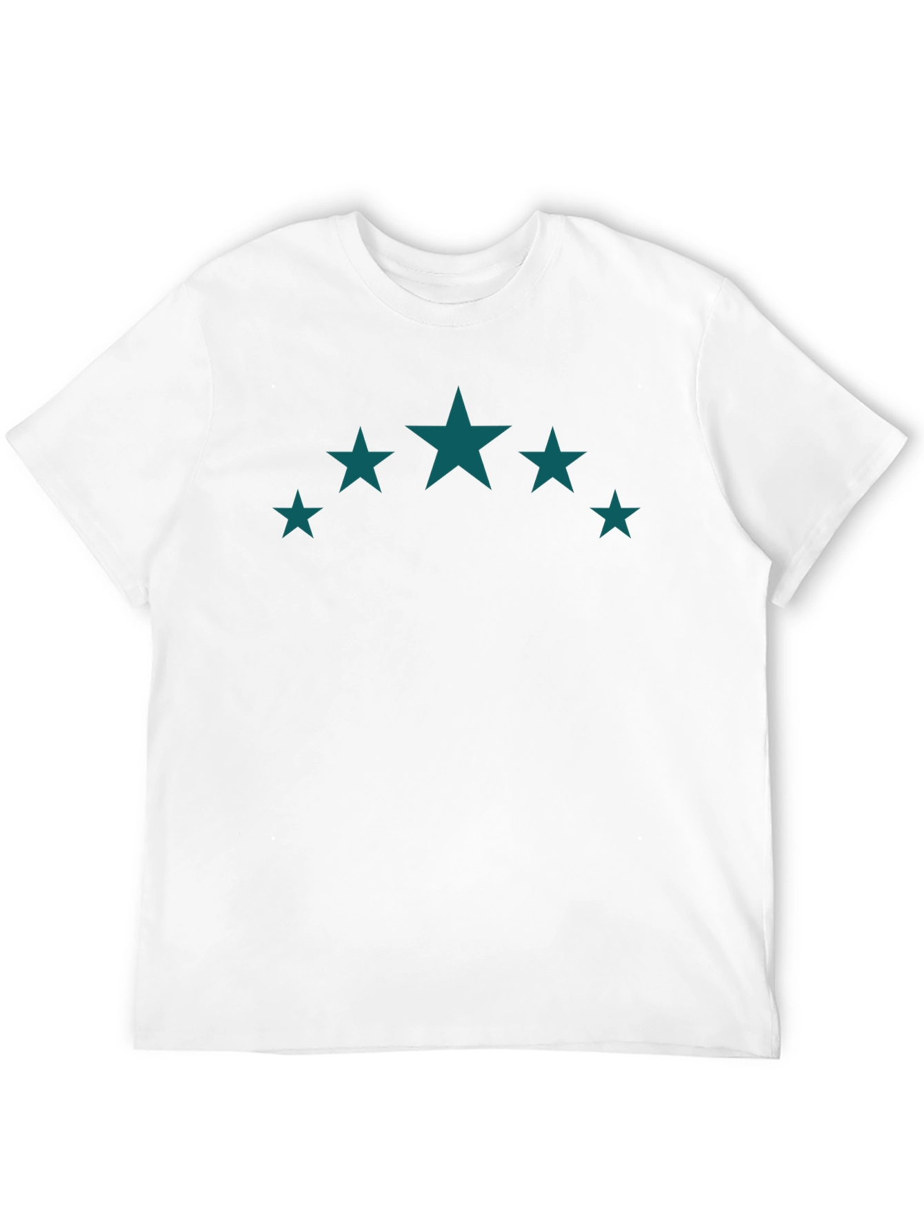 Black Tee with Teal Star Graphic