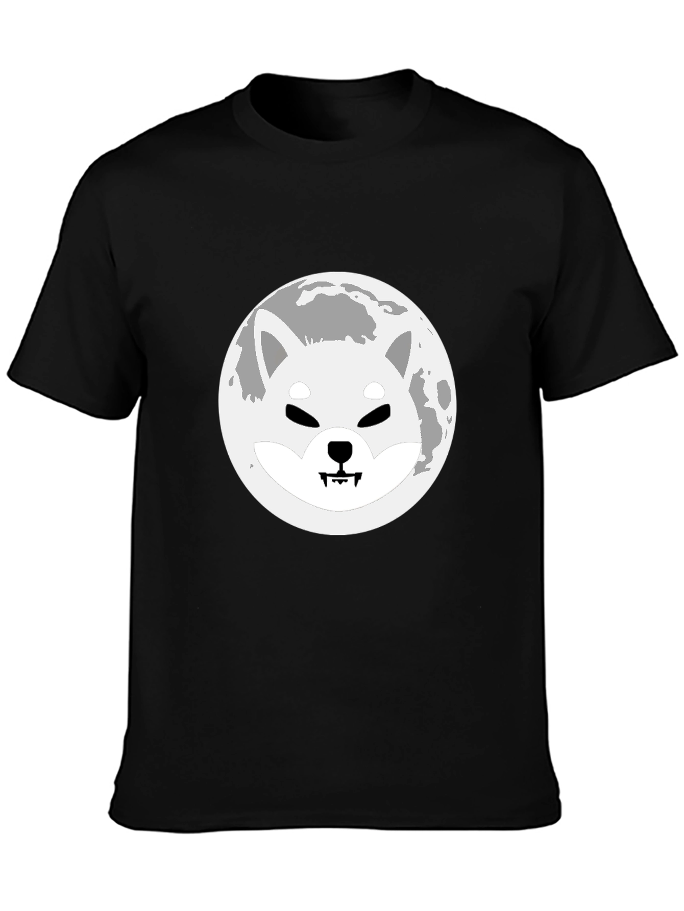 Shiba Inu Moon Black T-Shirt Crypto Doge Meme Tee