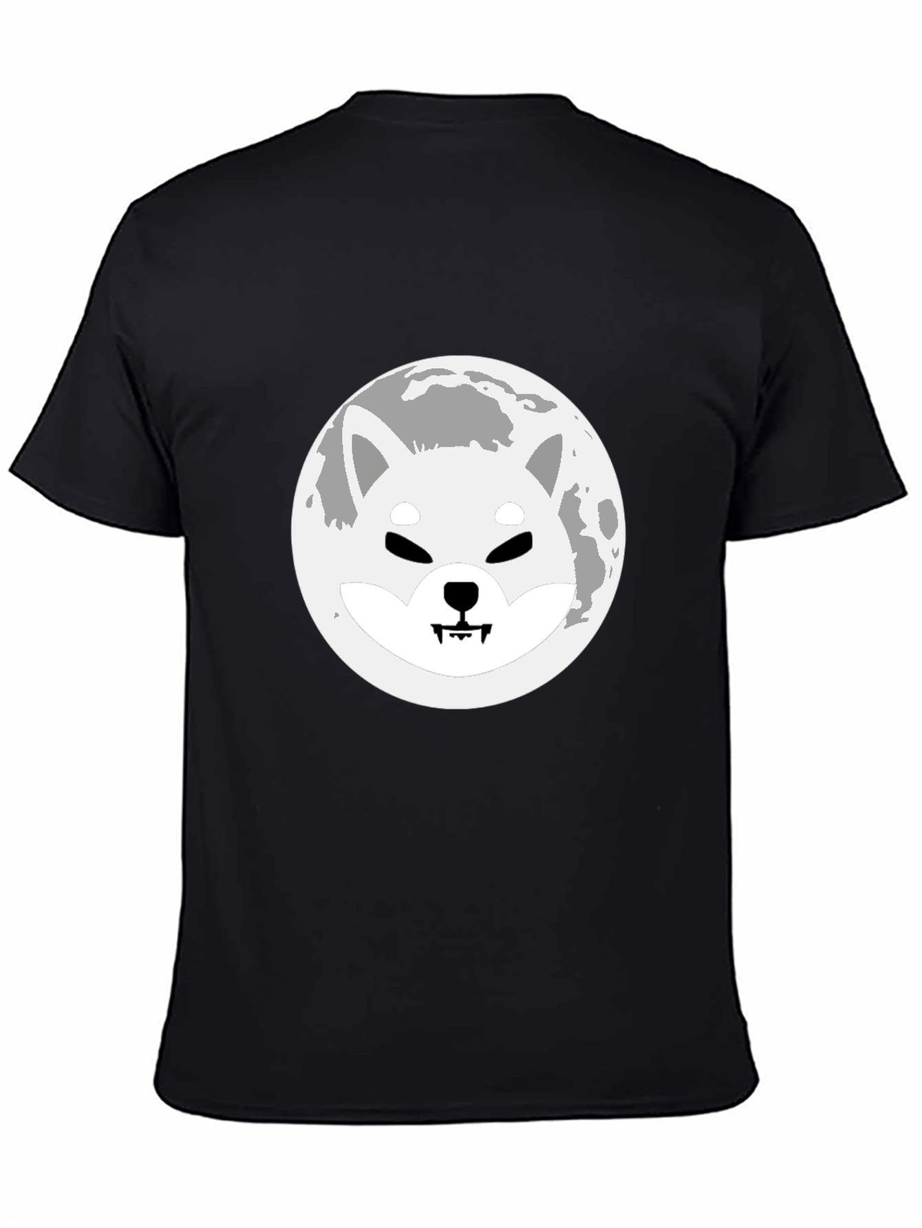 Shiba Inu Moon Black T-Shirt Crypto Doge Meme Tee