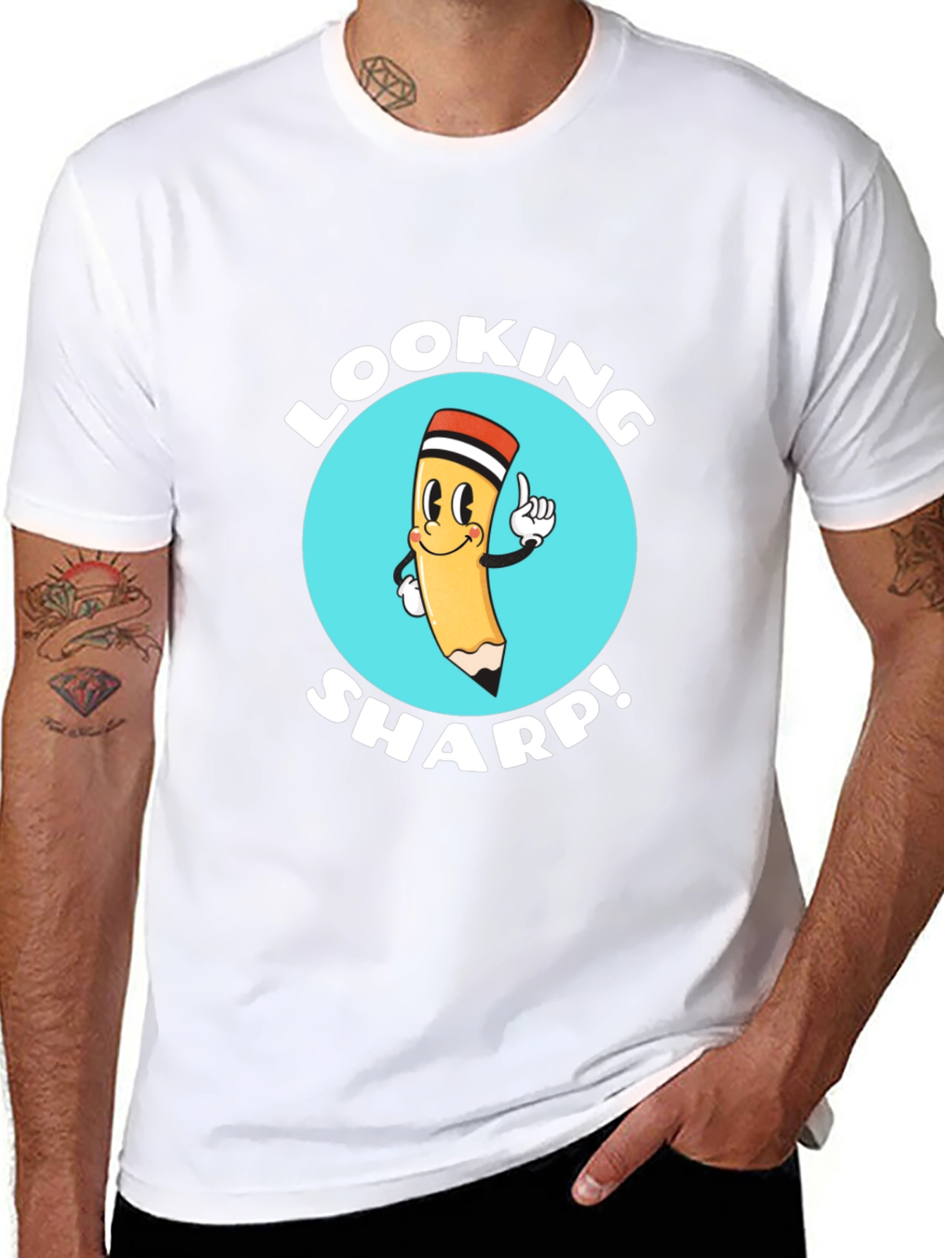 Looking Sharp T-Shirt - Funny Cartoon Pencil