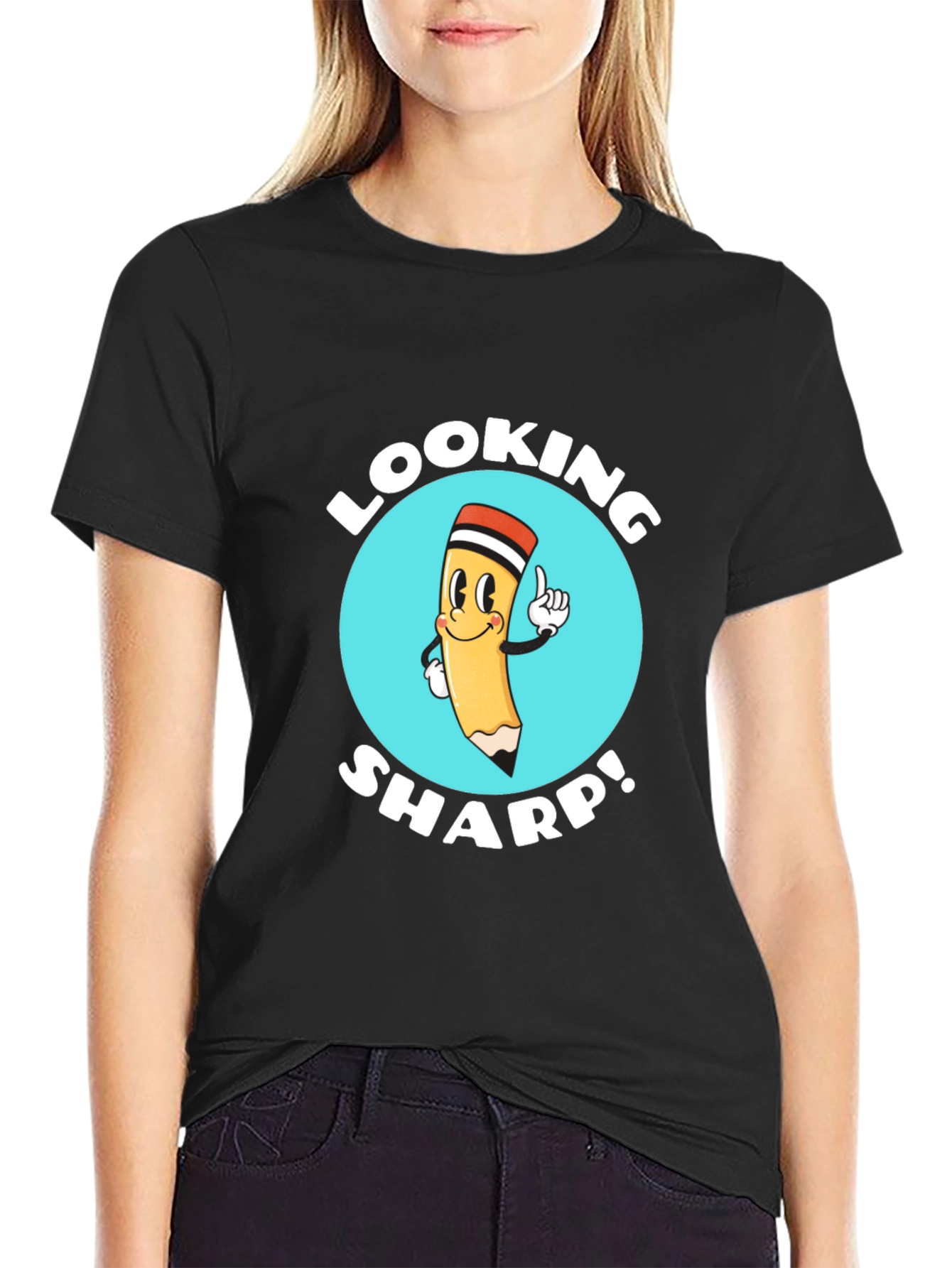 Looking Sharp T-Shirt - Funny Cartoon Pencil