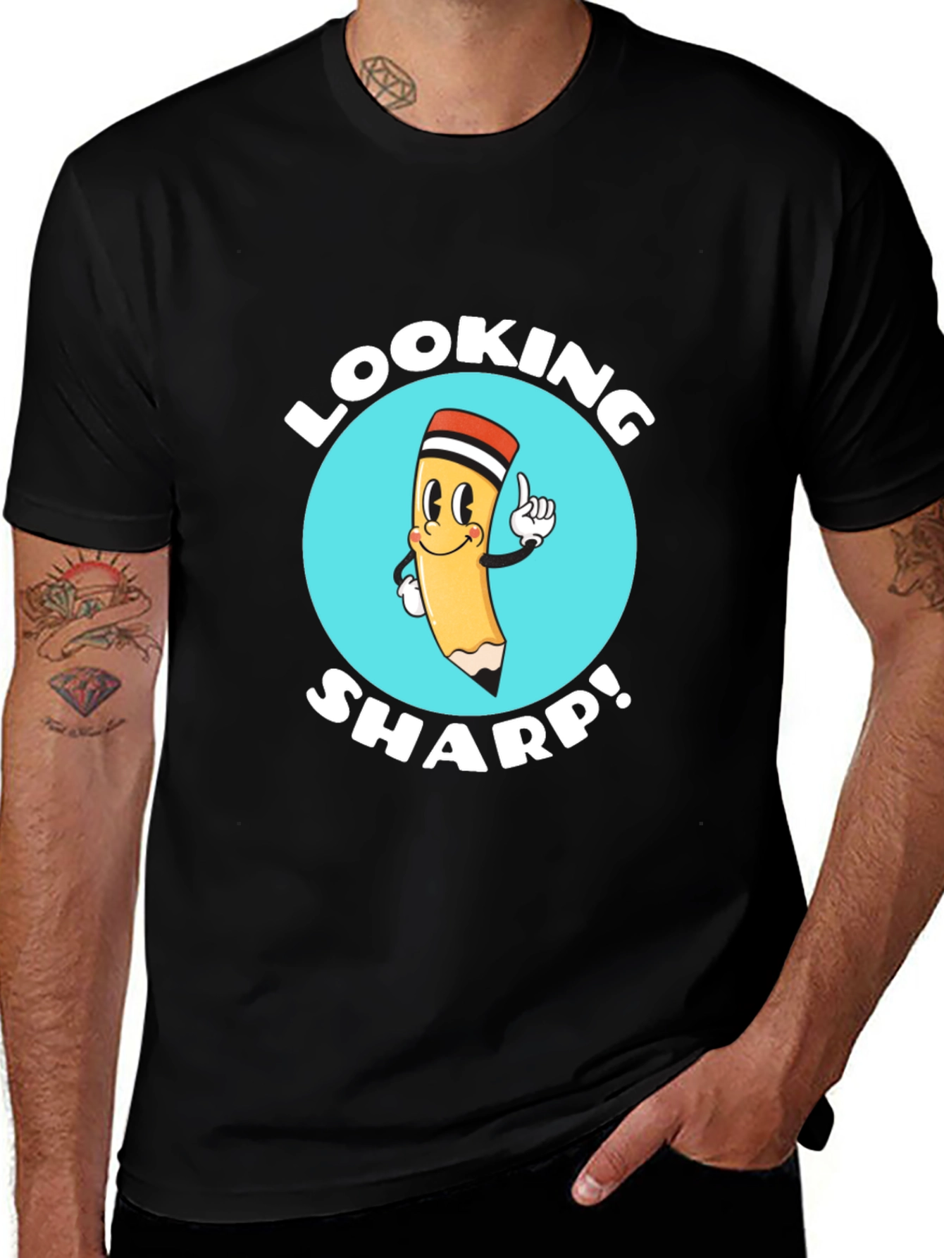 Looking Sharp T-Shirt - Funny Cartoon Pencil