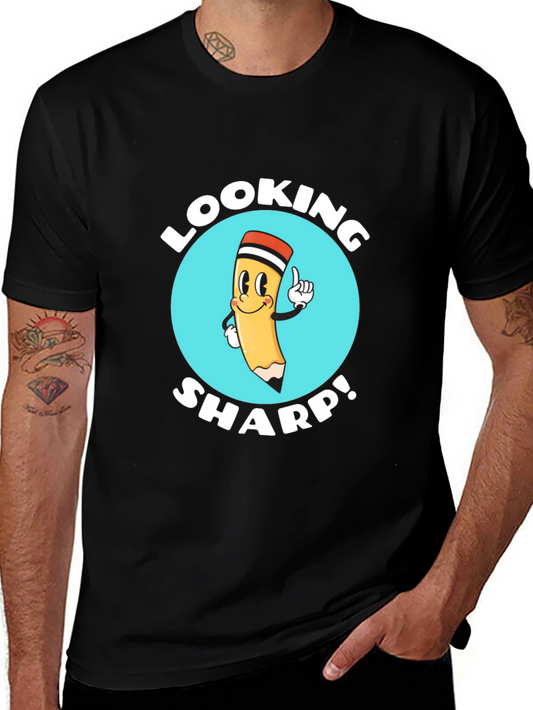 Looking Sharp T-Shirt - Funny Cartoon Pencil