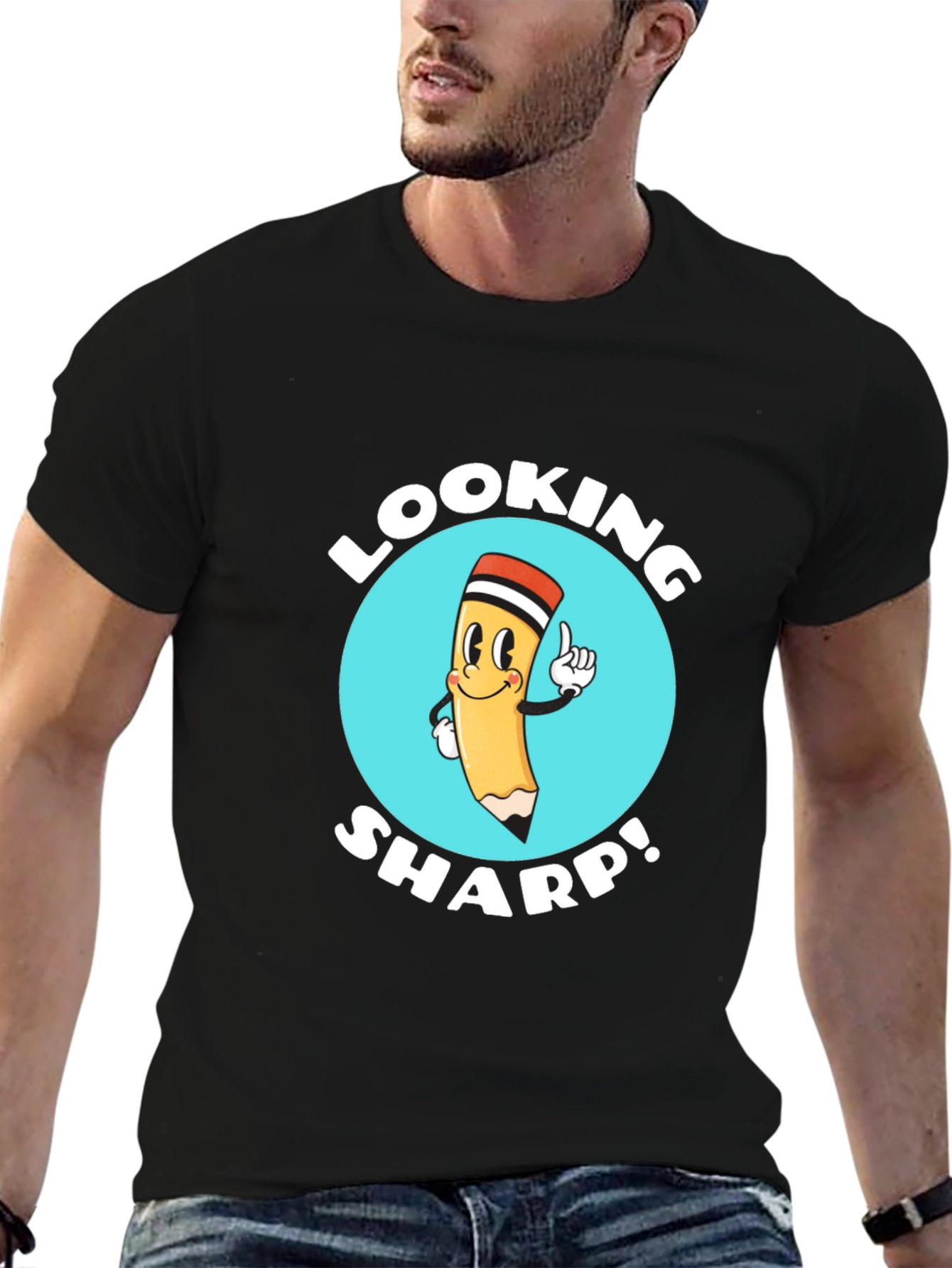 Looking Sharp T-Shirt - Funny Cartoon Pencil