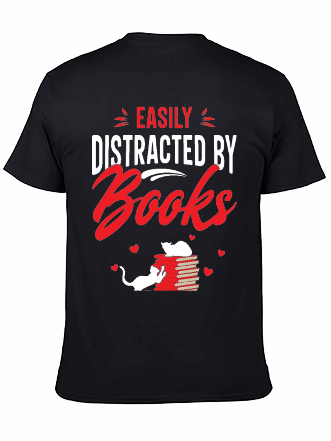 Easily Distracted By Books Graphic T-Shirt