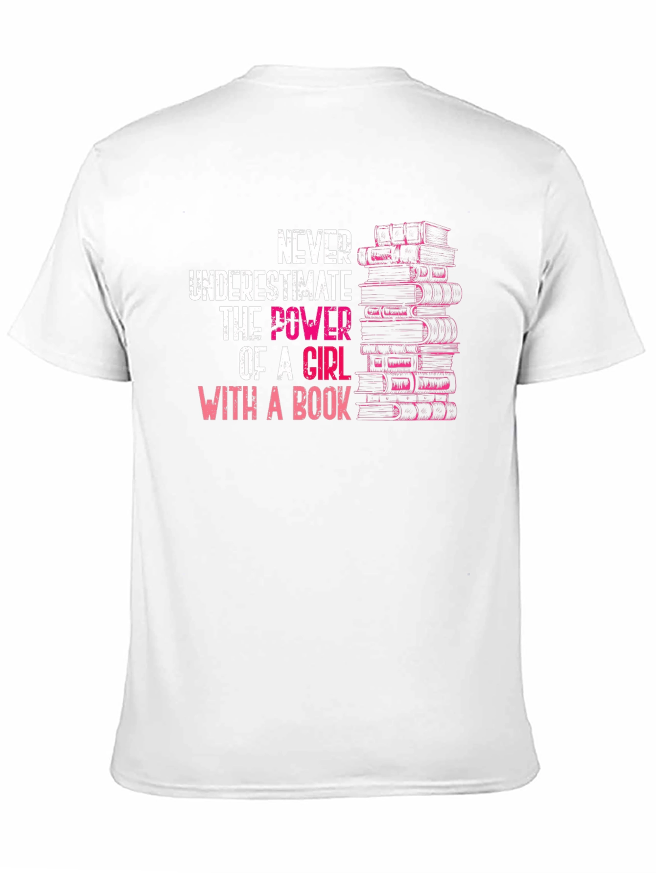 Never Underestimate Girl With A Book T-Shirt