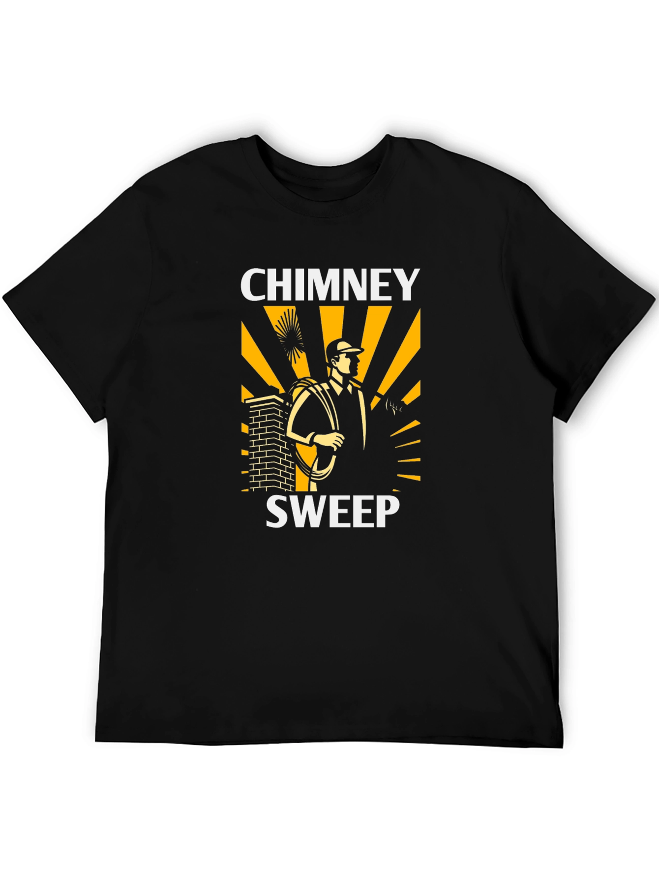 Chimney Sweep Graphic T-Shirt - Black