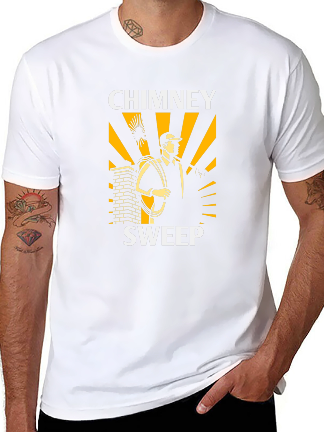 Chimney Sweep Graphic T-Shirt - Black