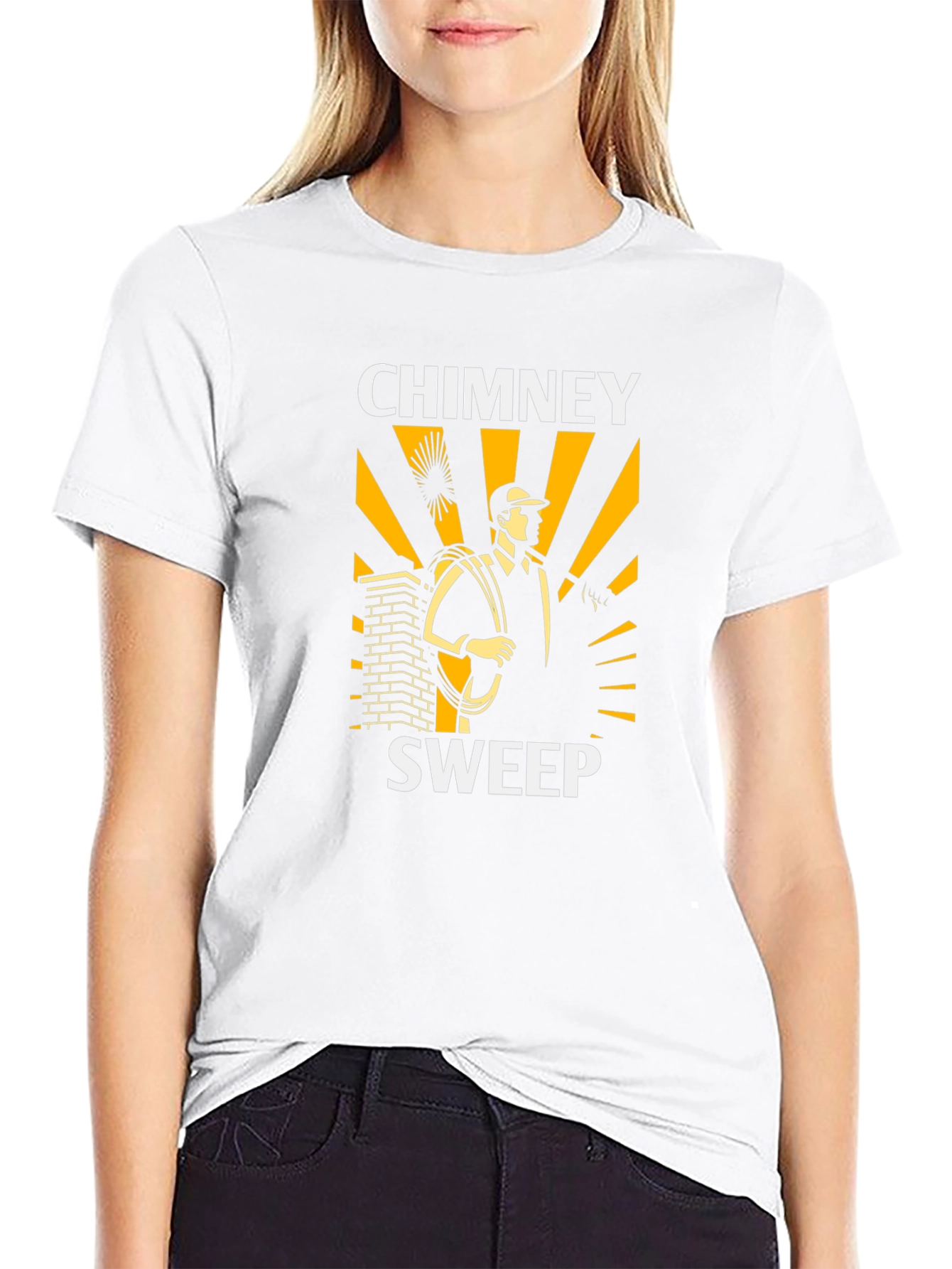 Chimney Sweep Graphic T-Shirt - Black