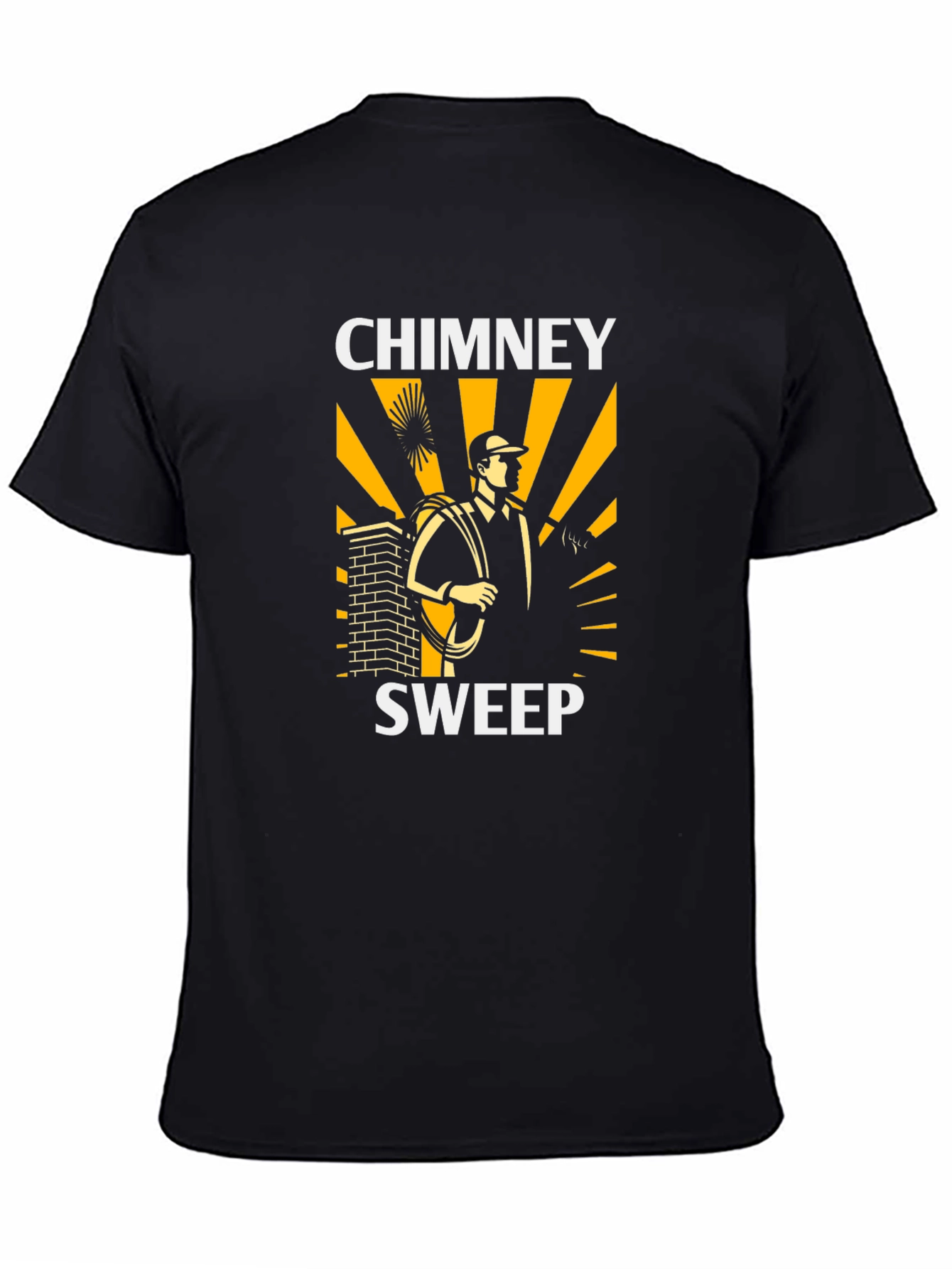 Chimney Sweep Graphic T-Shirt - Black