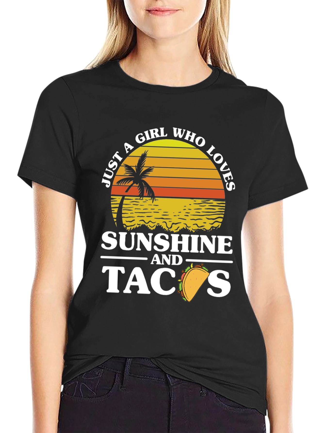 Sunshine & Tacos Graphic T-Shirt - Beach Lover Tee