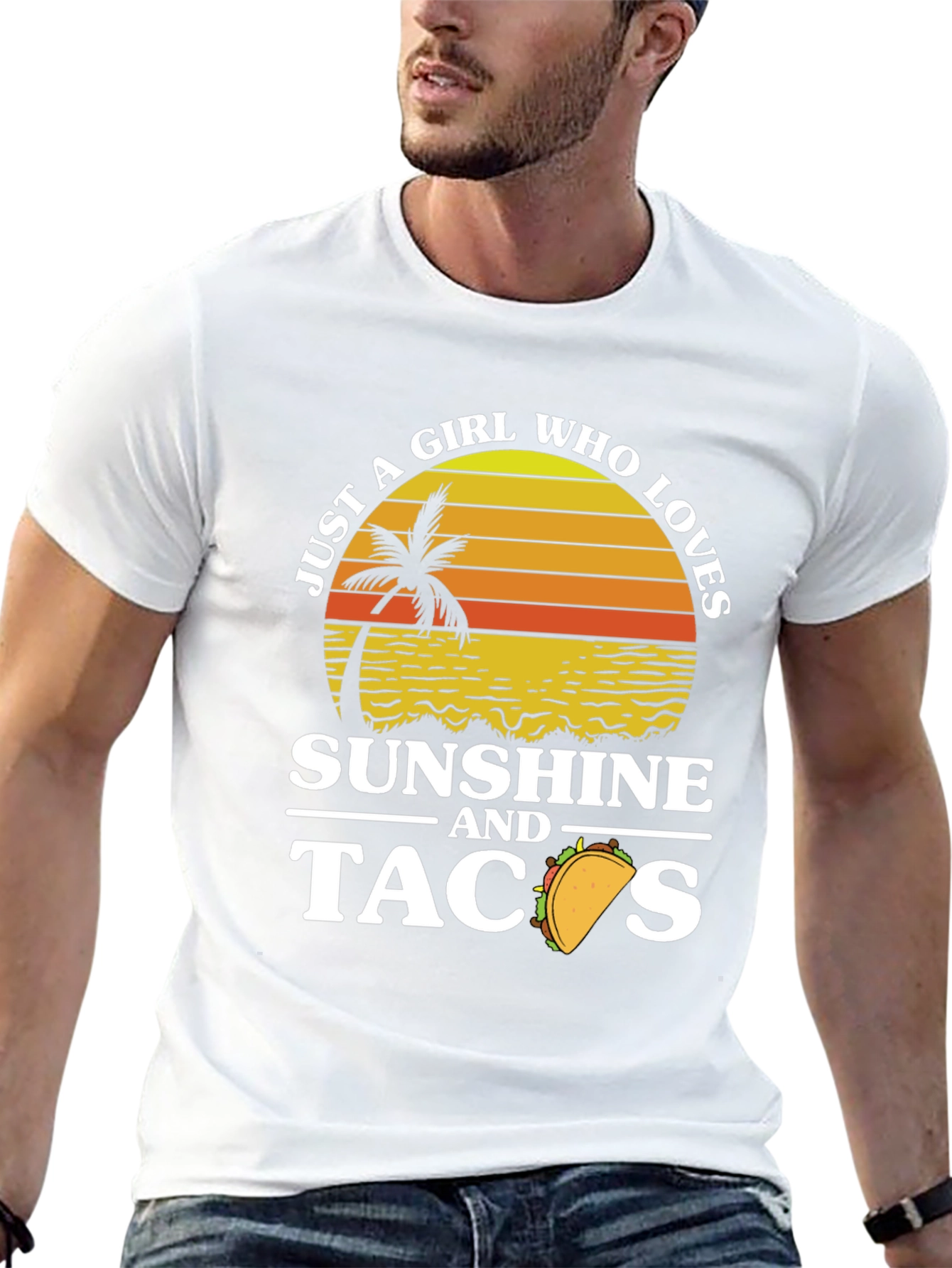 Sunshine & Tacos Graphic T-Shirt - Beach Lover Tee