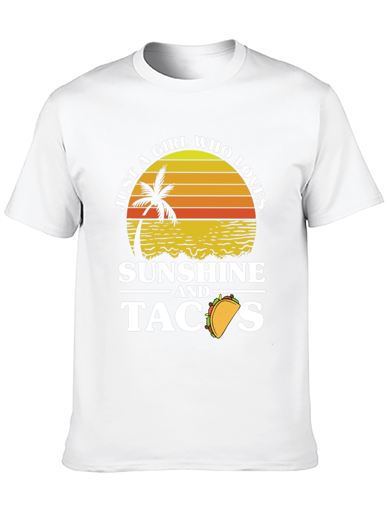 Sunshine & Tacos Graphic T-Shirt - Beach Lover Tee