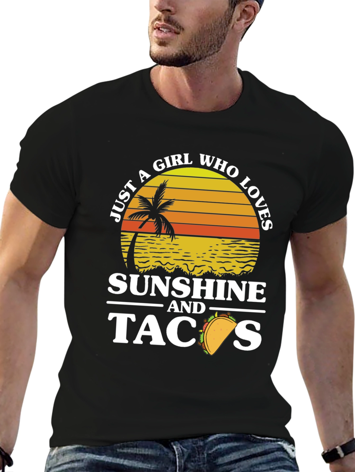 Sunshine & Tacos Graphic T-Shirt - Beach Lover Tee