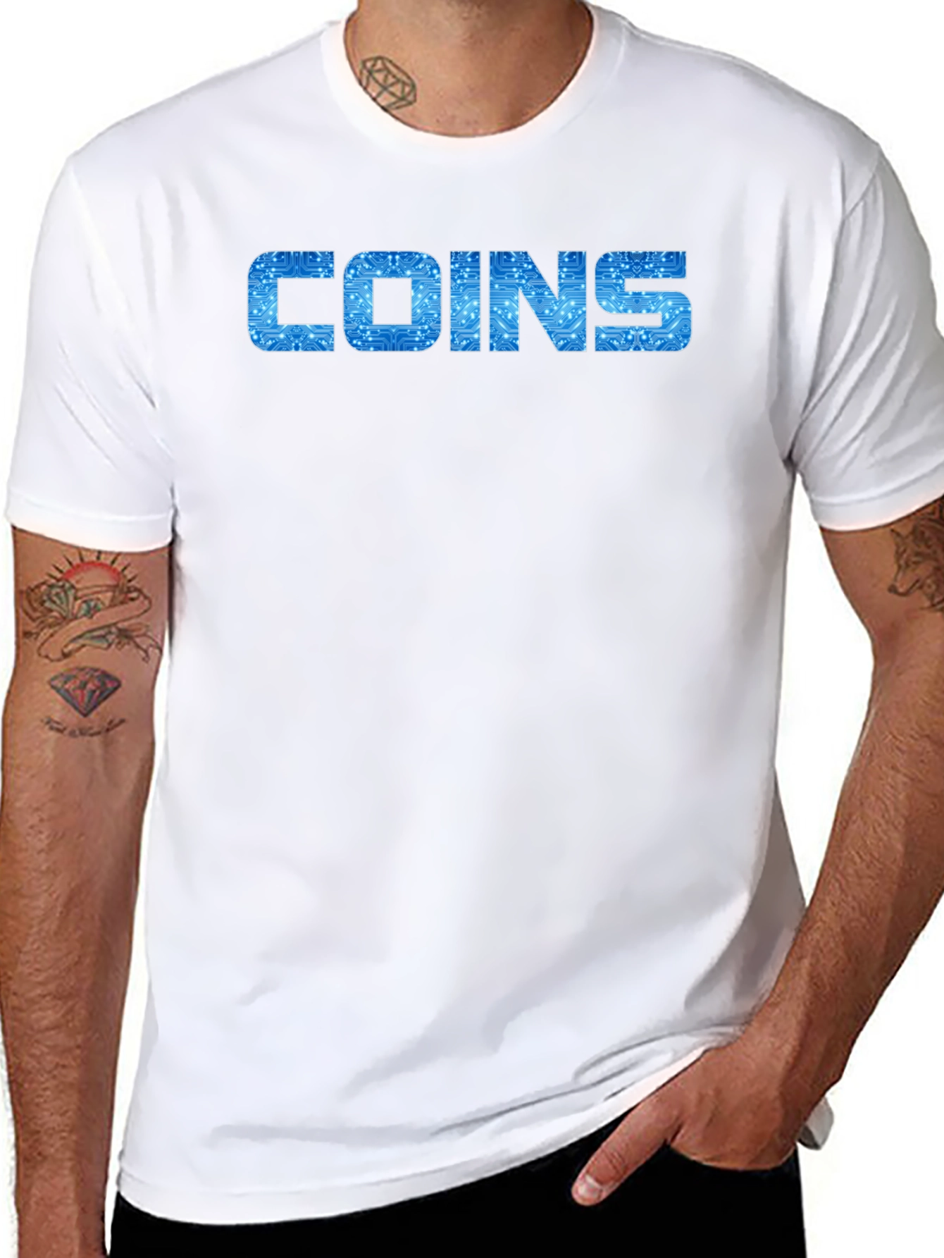 COINS Graphic Print Crew Neck T-Shirt
