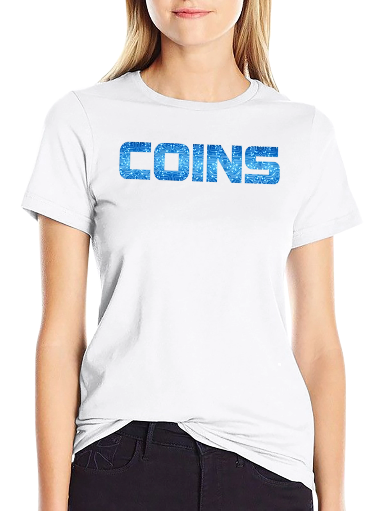 COINS Graphic Print Crew Neck T-Shirt