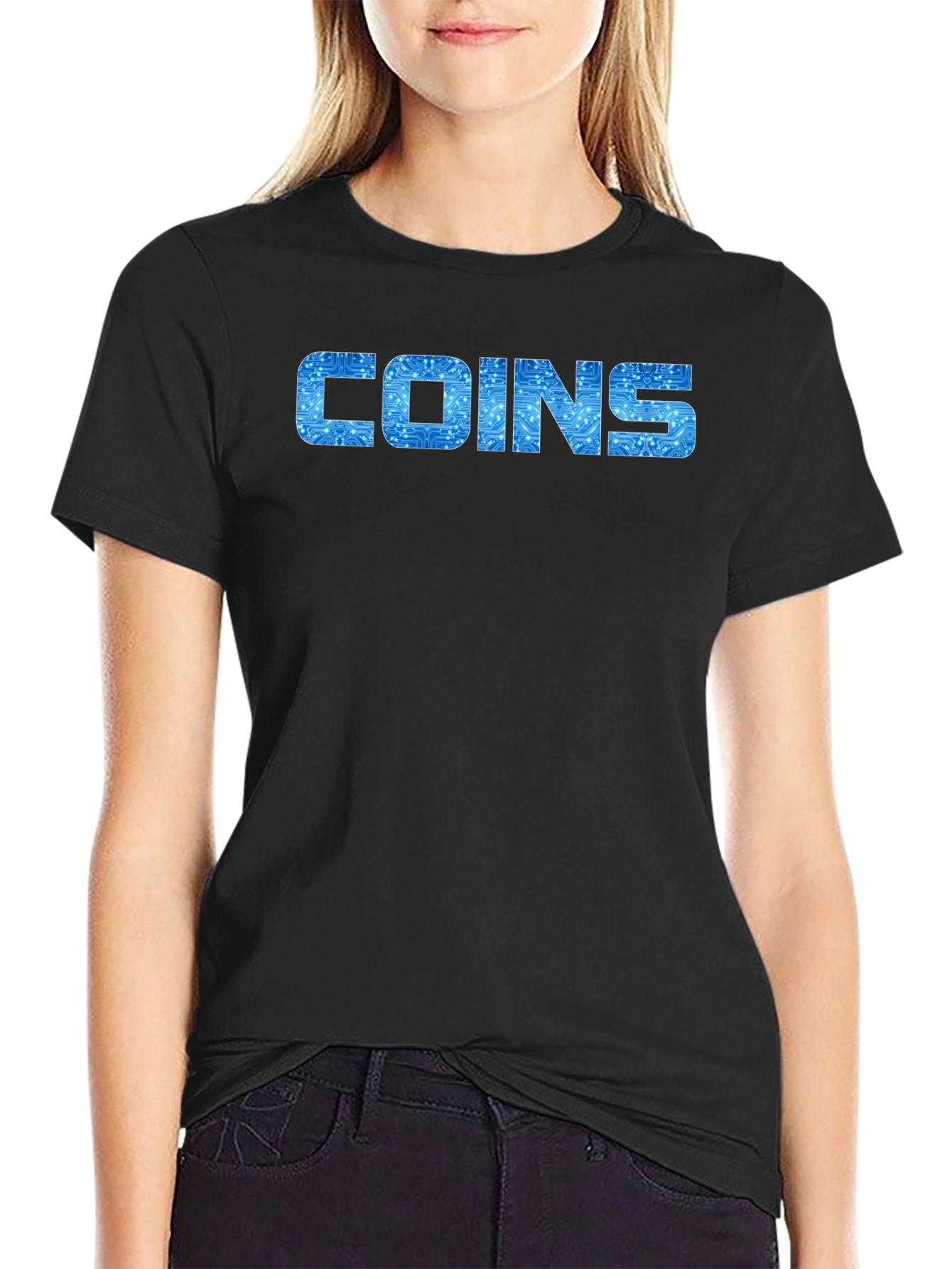 COINS Graphic Print Crew Neck T-Shirt