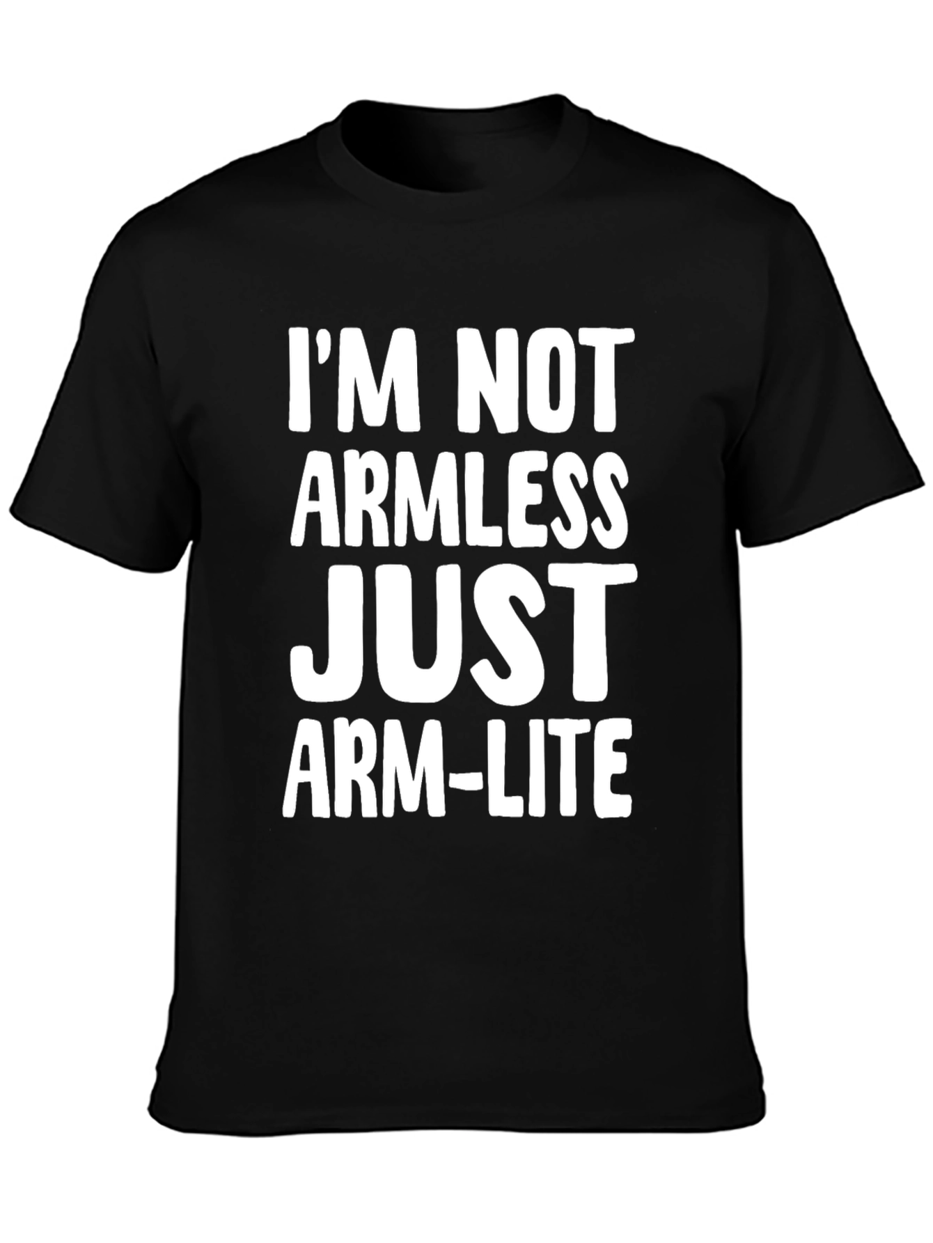 Funny Arm-Lite Graphic Tee - Black