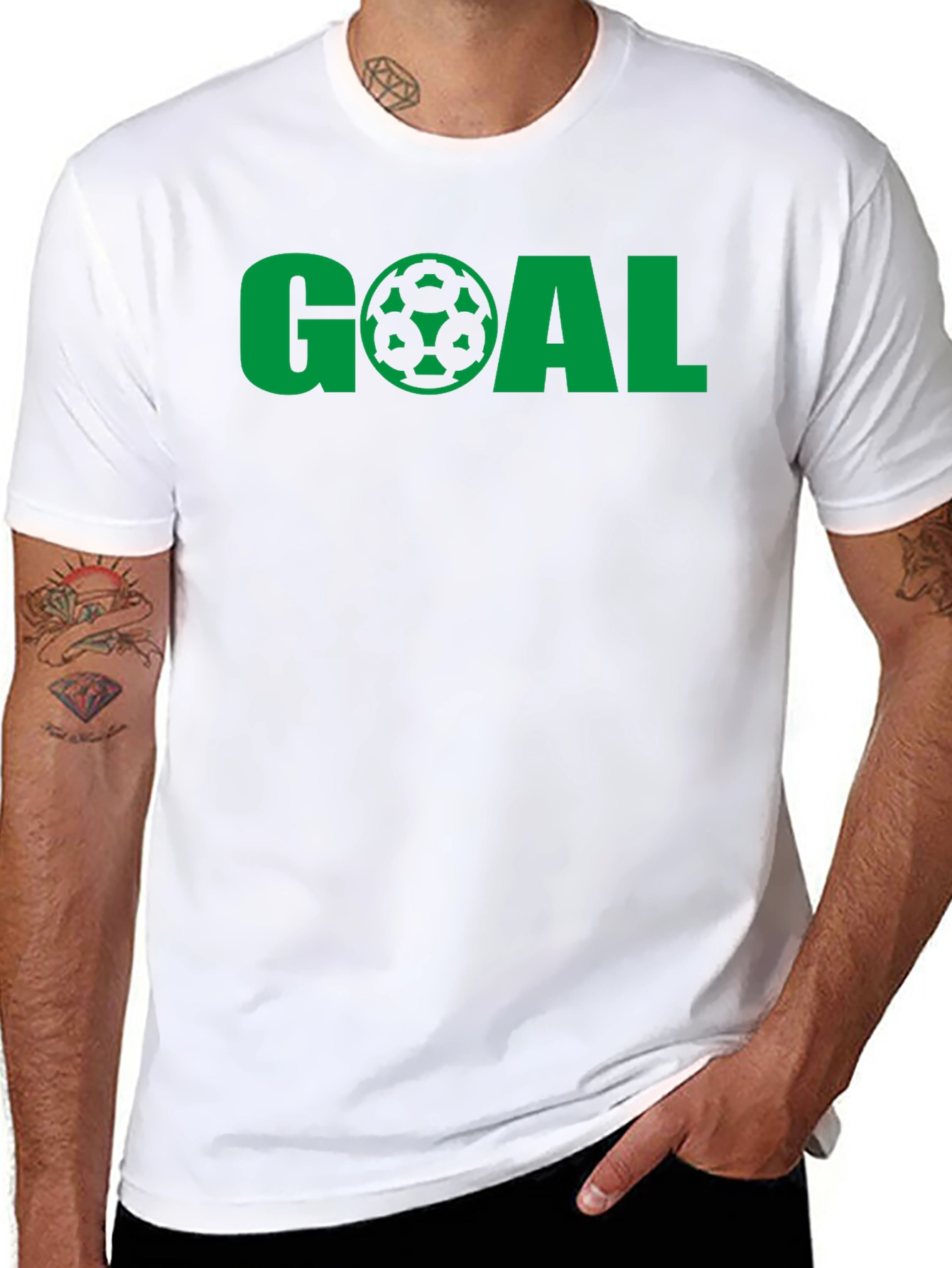 Goal Soccer T-Shirt - Green Graphic Tee
