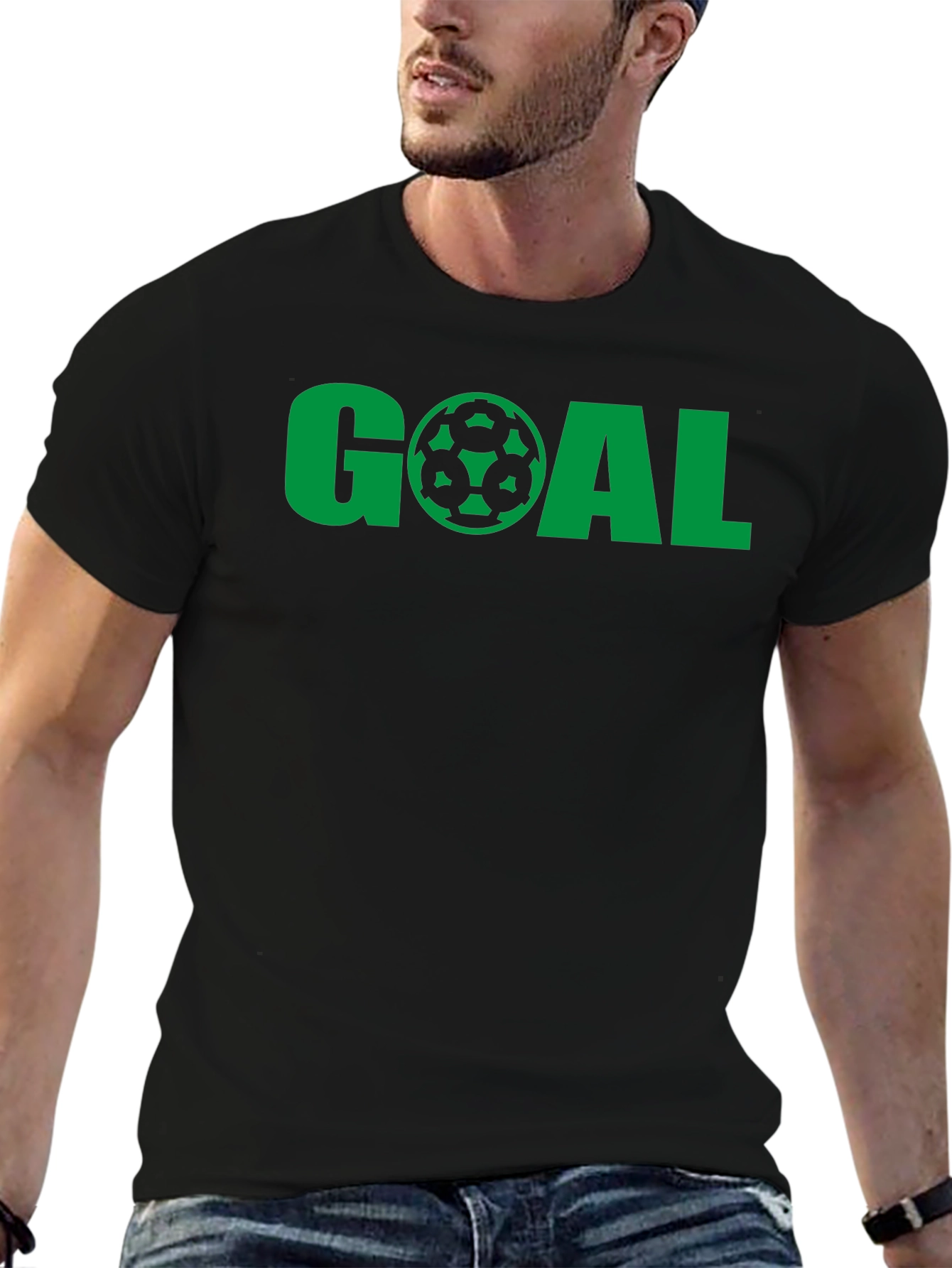 Goal Soccer T-Shirt - Green Graphic Tee