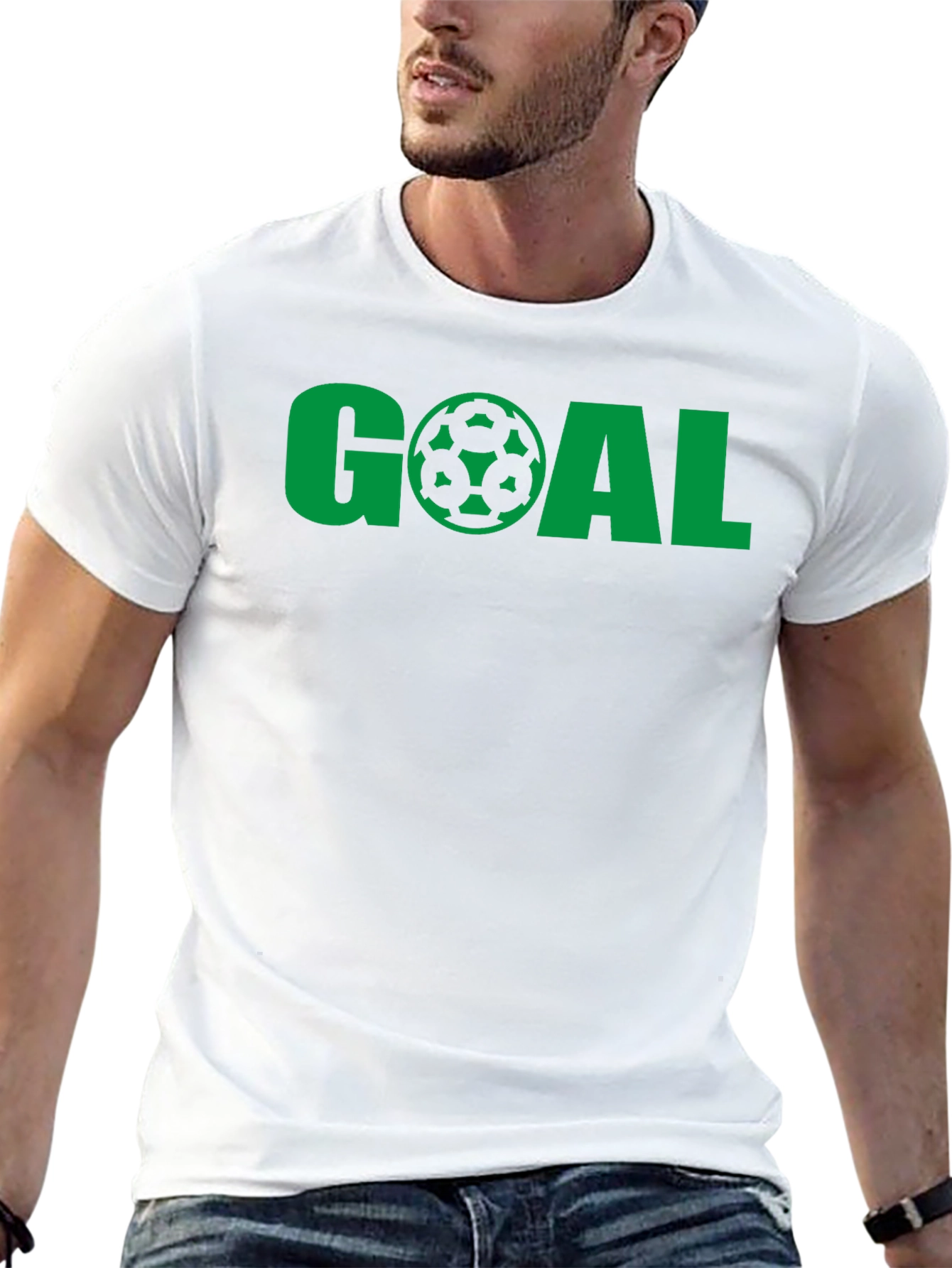 Goal Soccer T-Shirt - Green Graphic Tee
