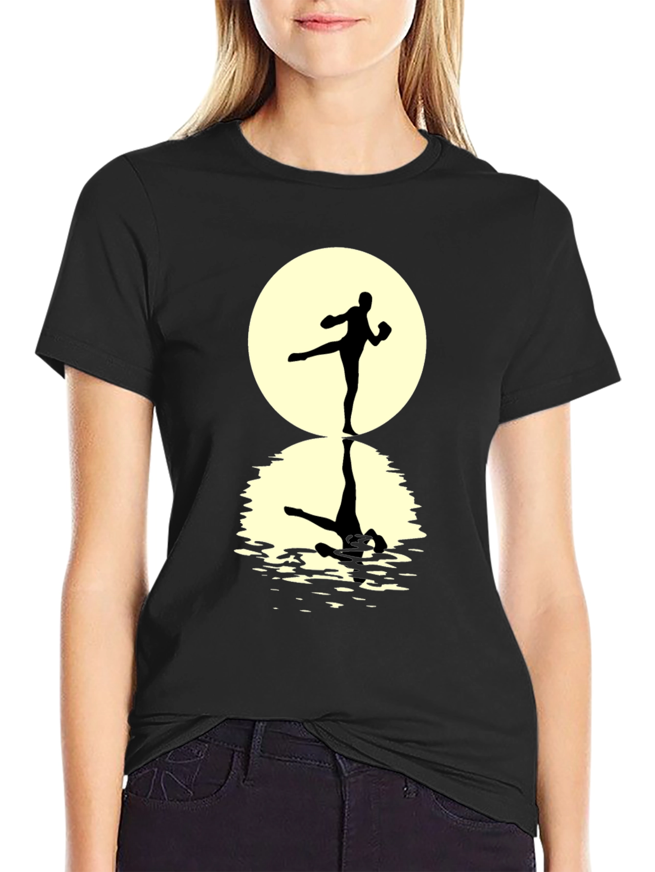 Martial Arts Silhouette Graphic T-Shirt