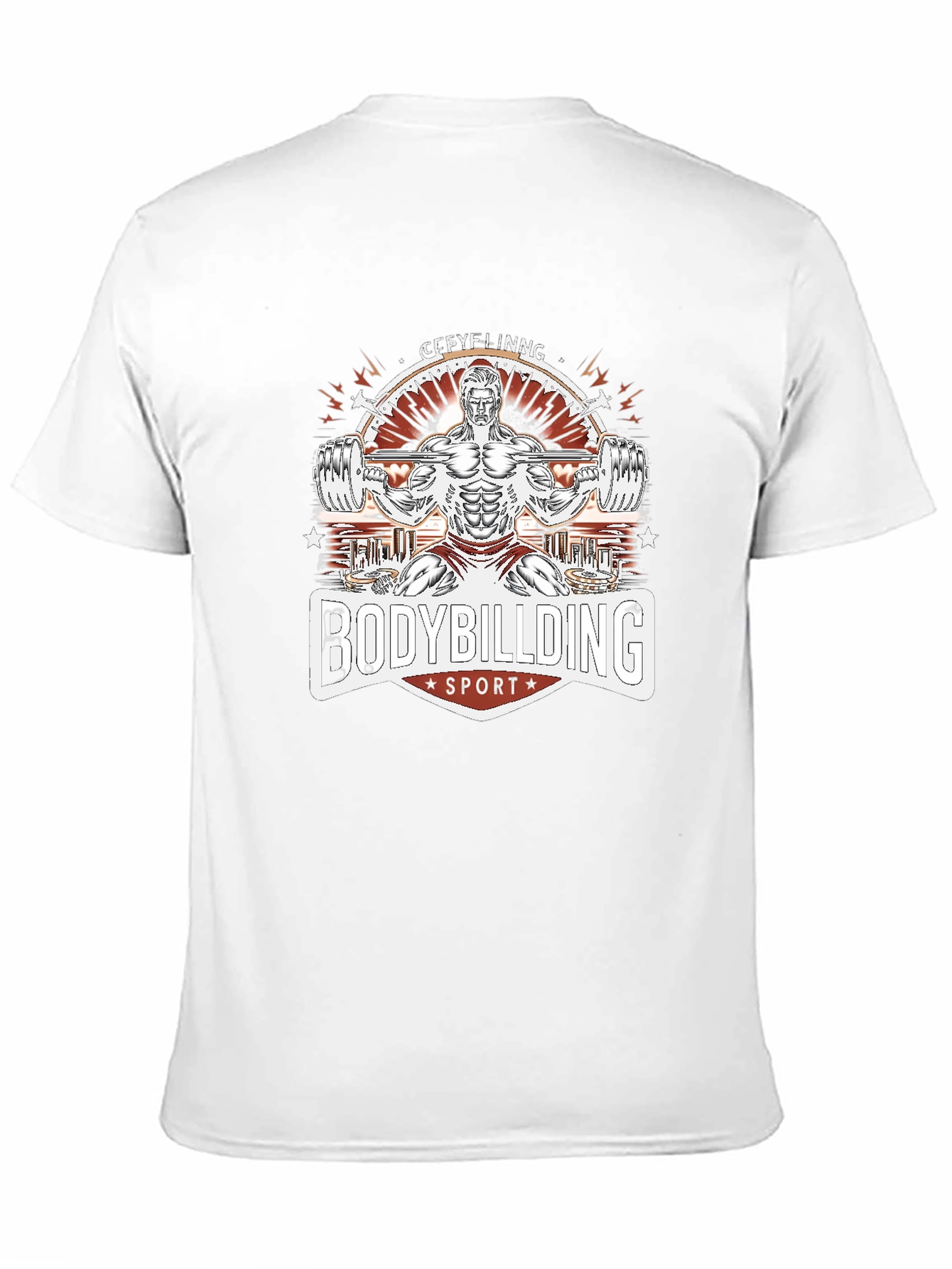 Bodybuilding Sport Graphic Tee - Black T-Shirt