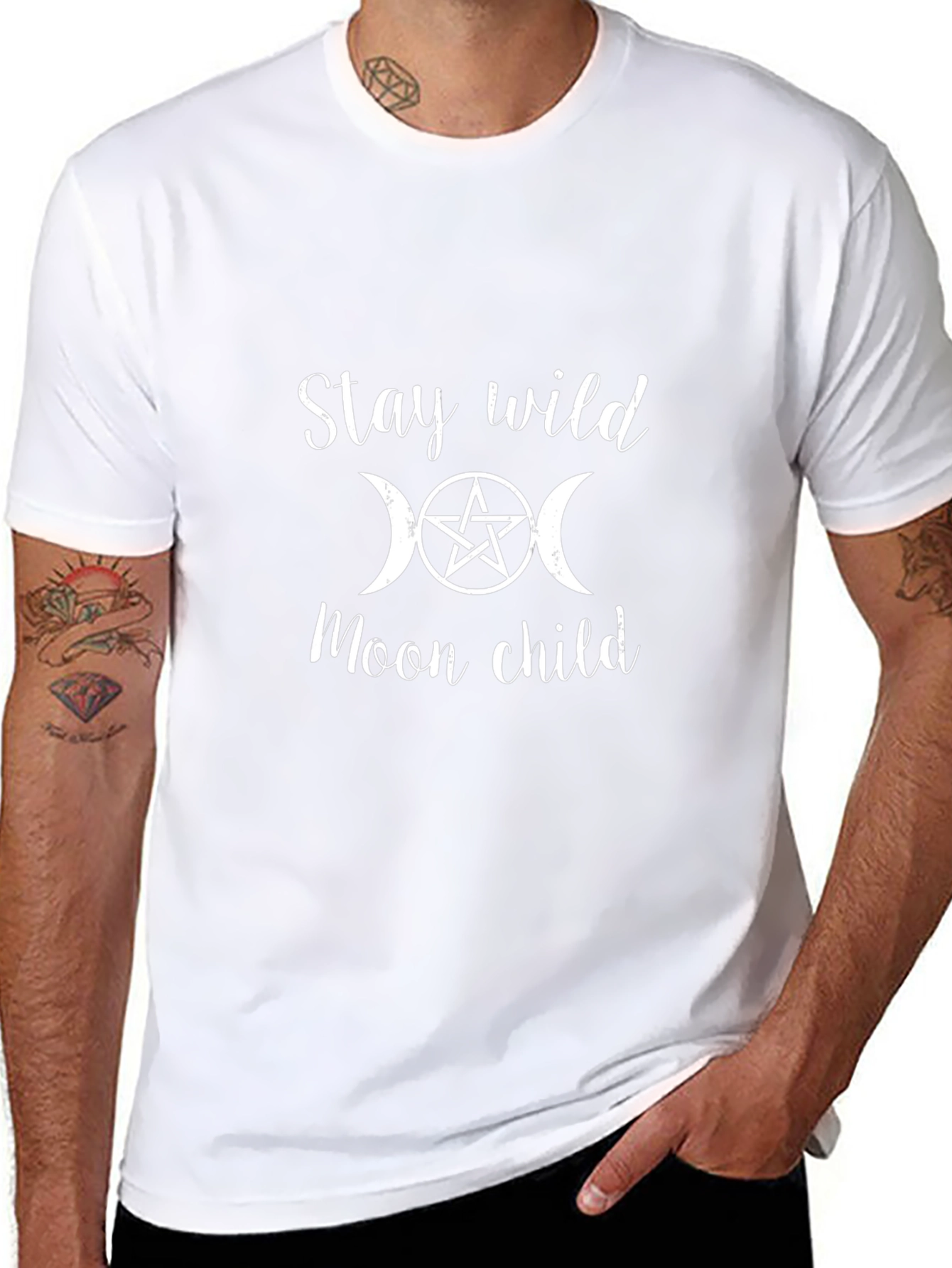 Stay Wild Moon Child Graphic Tee - Black