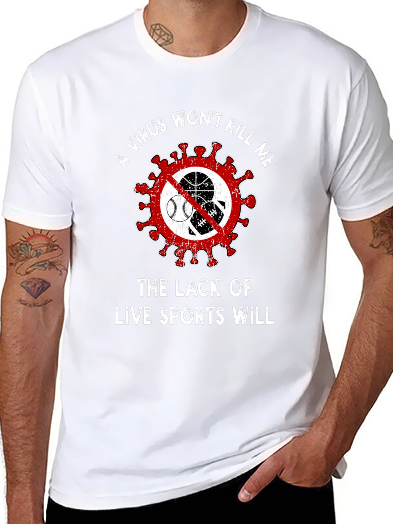 Live Sports Graphic Tee - Novelty T-Shirt