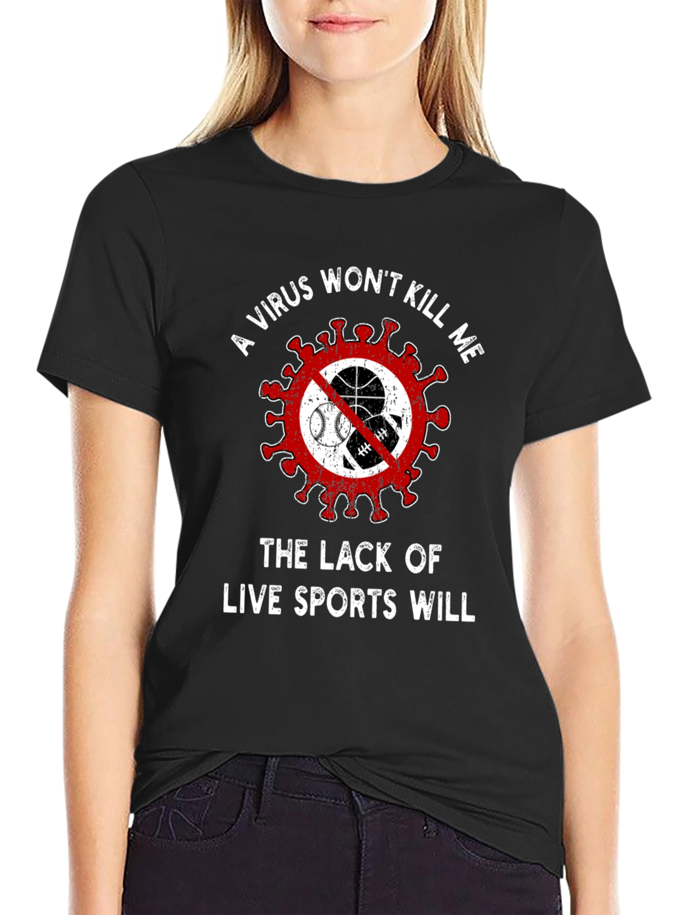 Live Sports Graphic Tee - Novelty T-Shirt