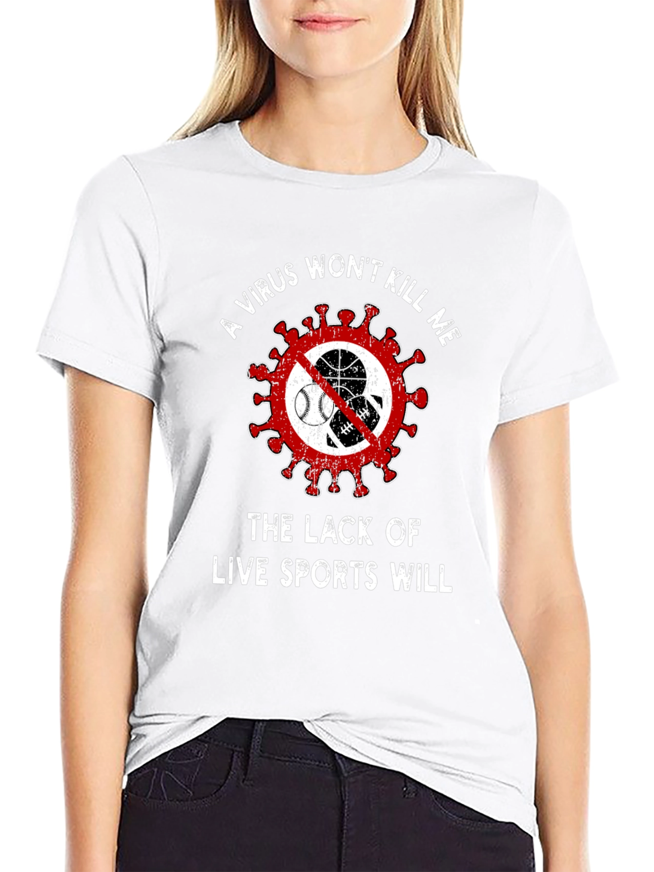 Live Sports Graphic Tee - Novelty T-Shirt