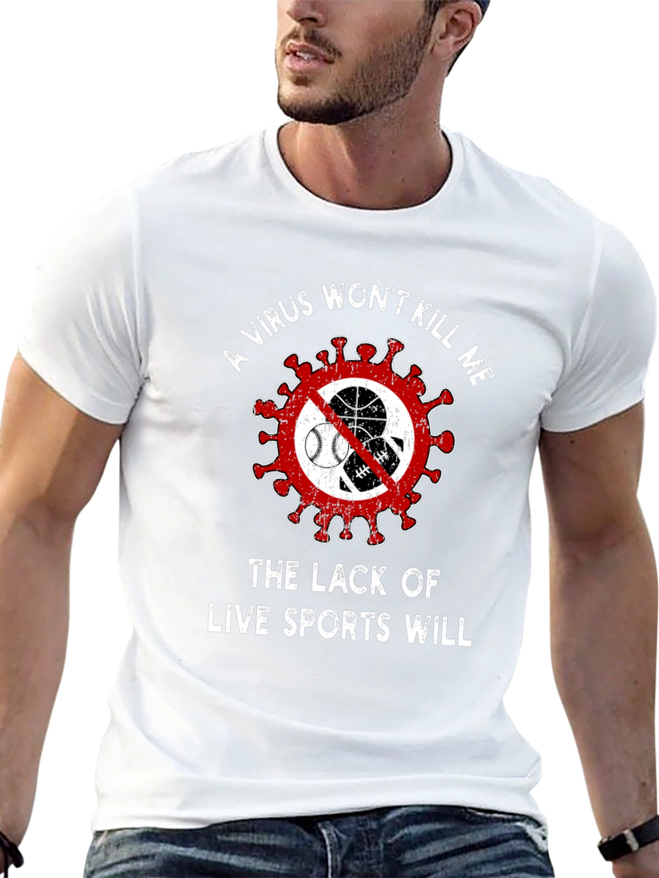 Live Sports Graphic Tee - Novelty T-Shirt