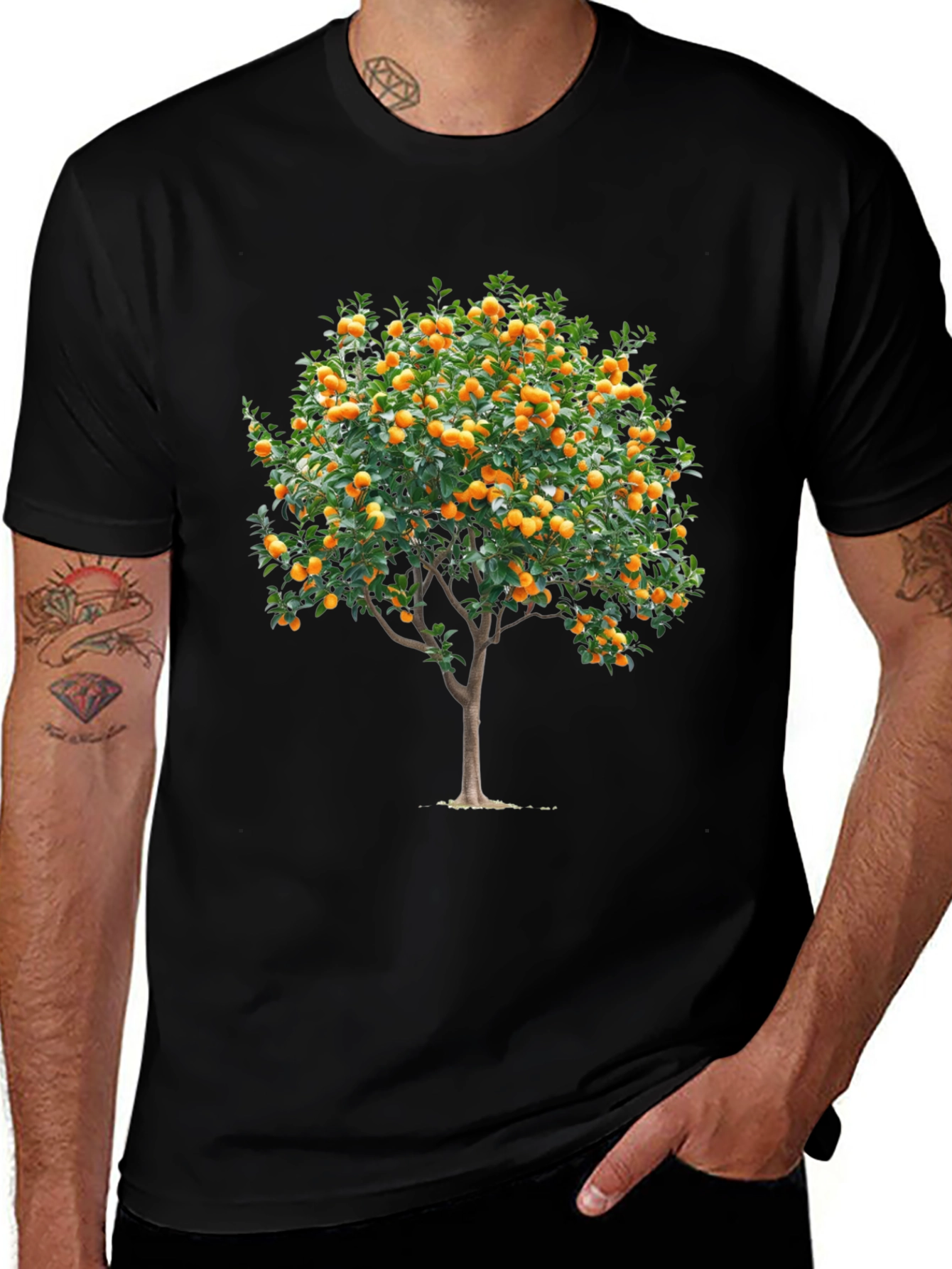 Orange Tree Graphic T-Shirt - Fruitful Style