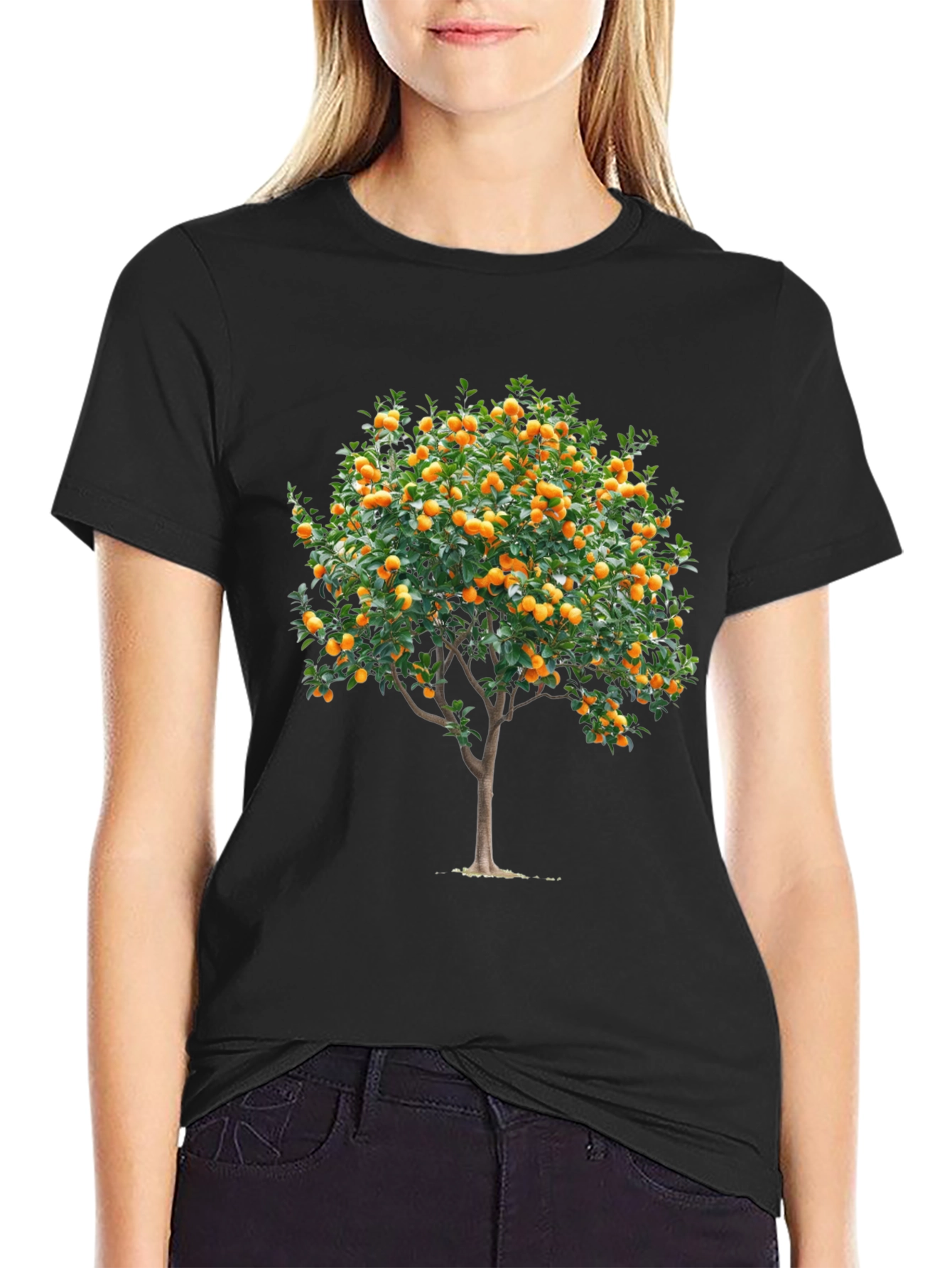 Orange Tree Graphic T-Shirt - Fruitful Style