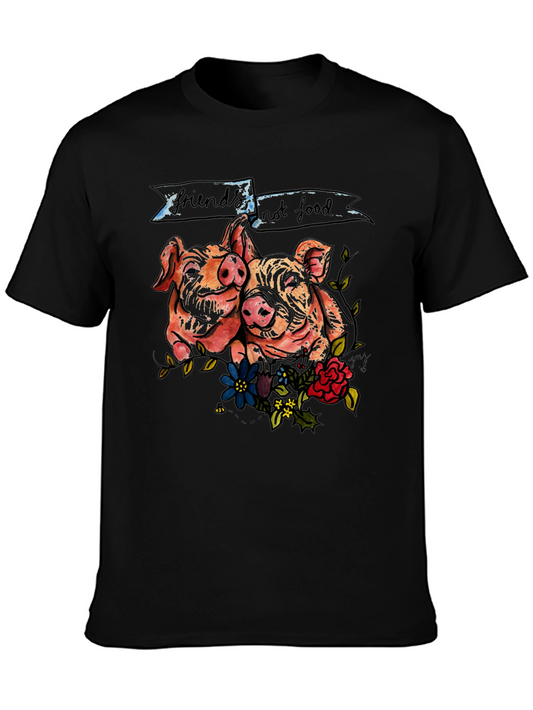 Friends Not Food Pig Graphic T-Shirt