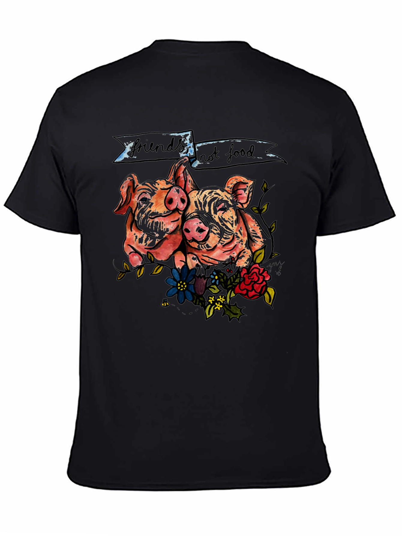 Friends Not Food Pig Graphic T-Shirt