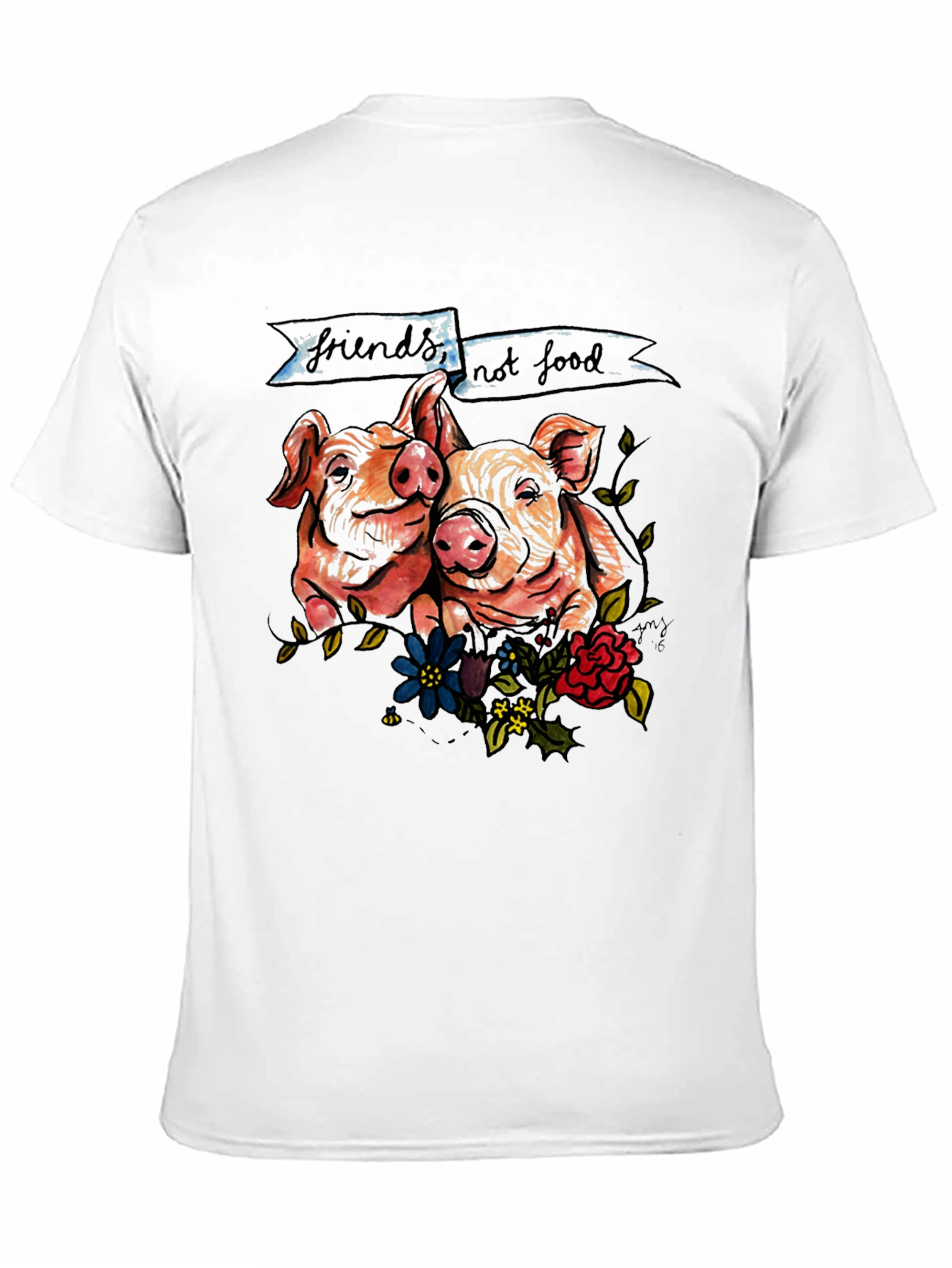 Friends Not Food Pig Graphic T-Shirt