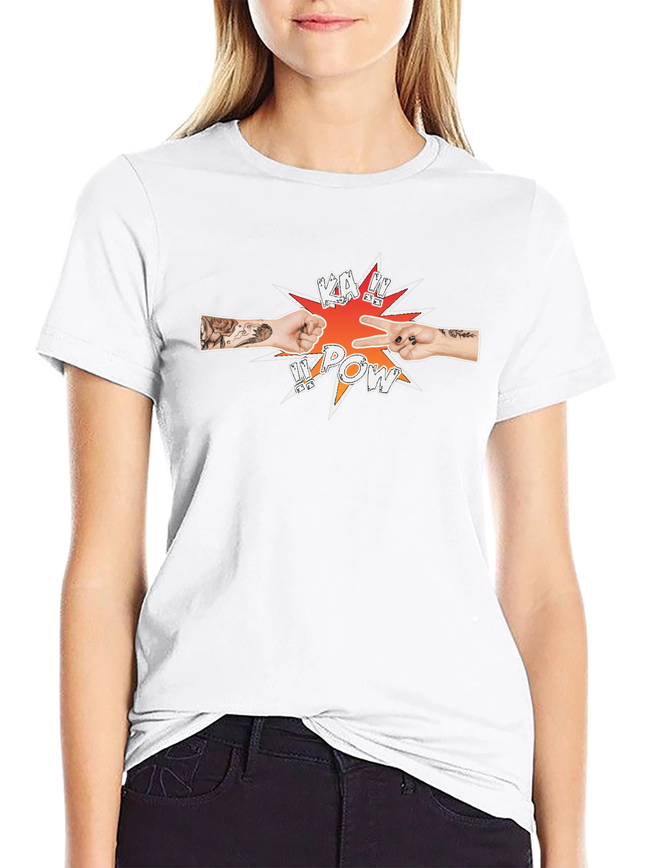 Ka Pow Comic Style Graphic T-Shirt