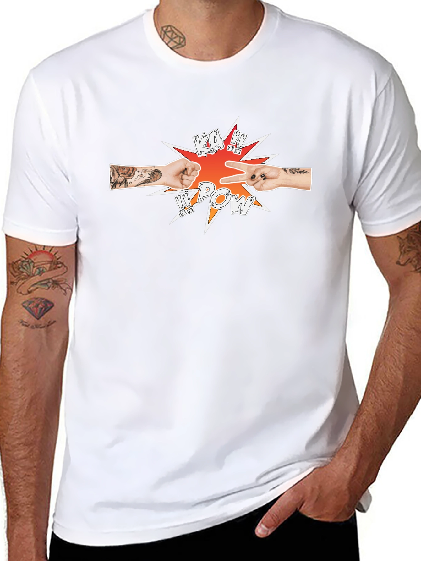 Ka Pow Comic Style Graphic T-Shirt