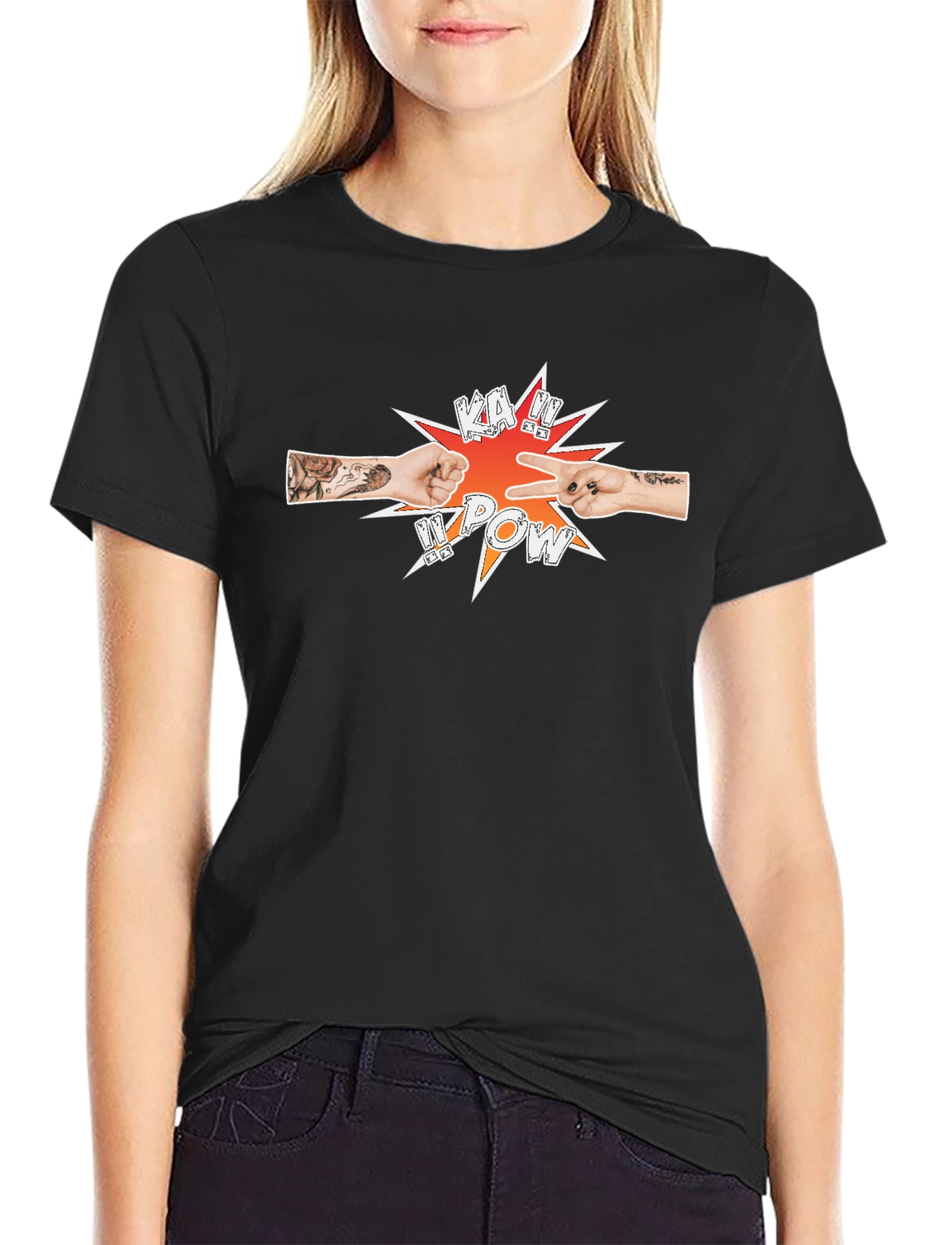 Ka Pow Comic Style Graphic T-Shirt