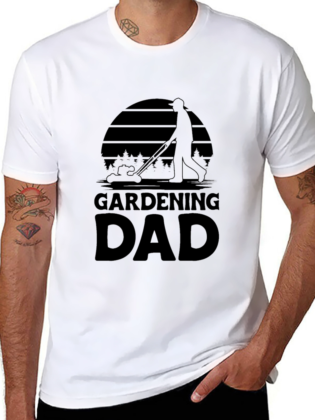 Gardening Dad T-Shirt - Black Graphic Tee