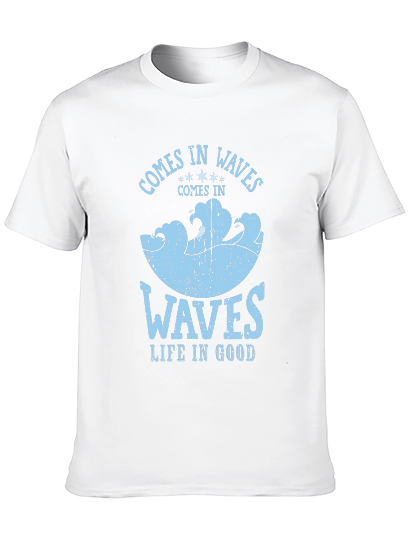 Comes in Waves Graphic Tee - Mens Black T-Shirt