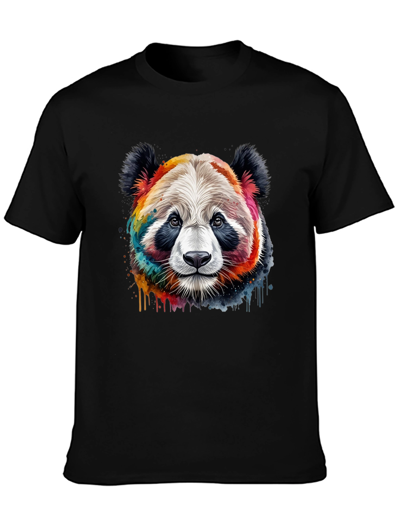 Rainbow Panda Graphic T-Shirt