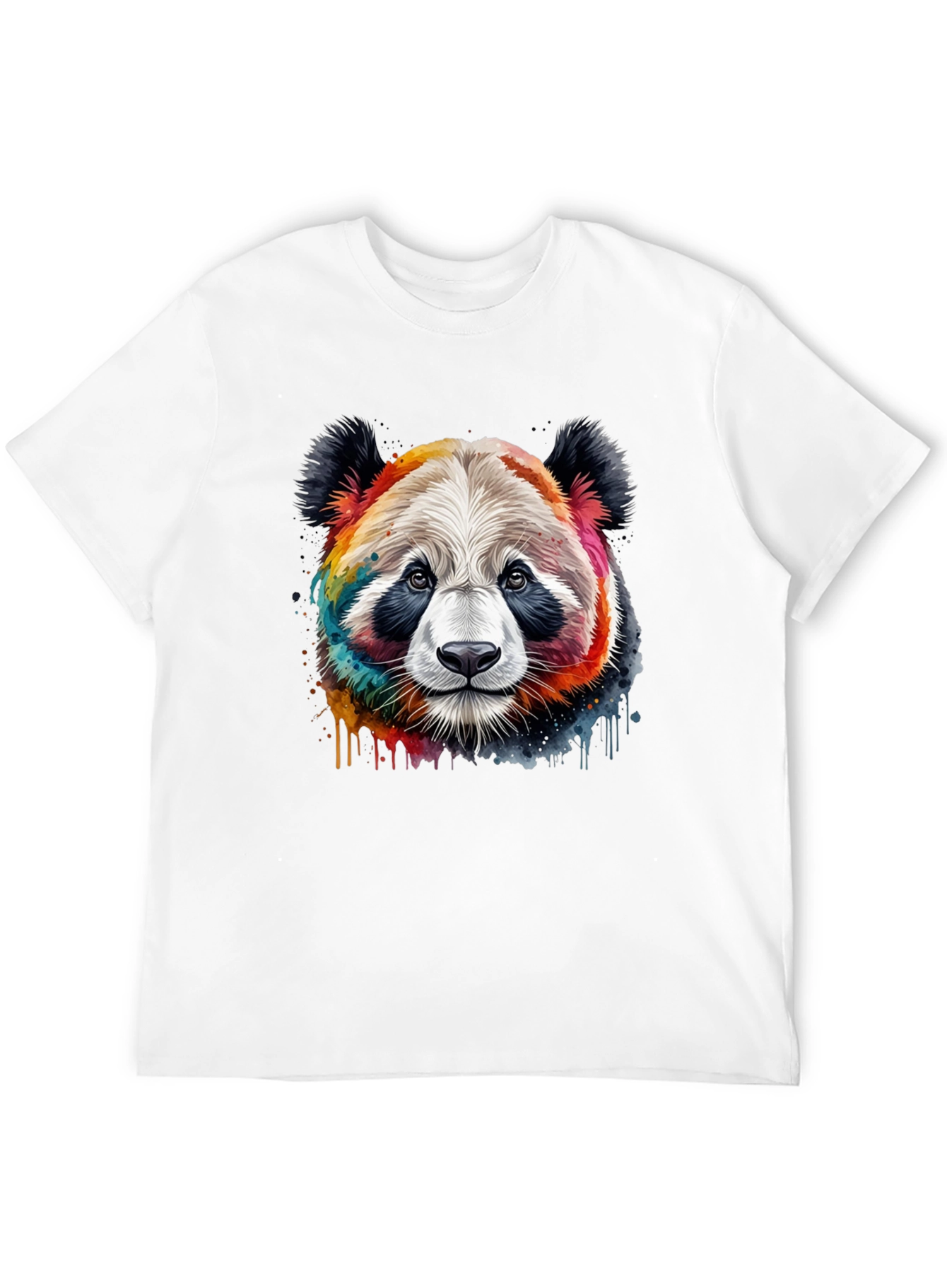 Rainbow Panda Graphic T-Shirt