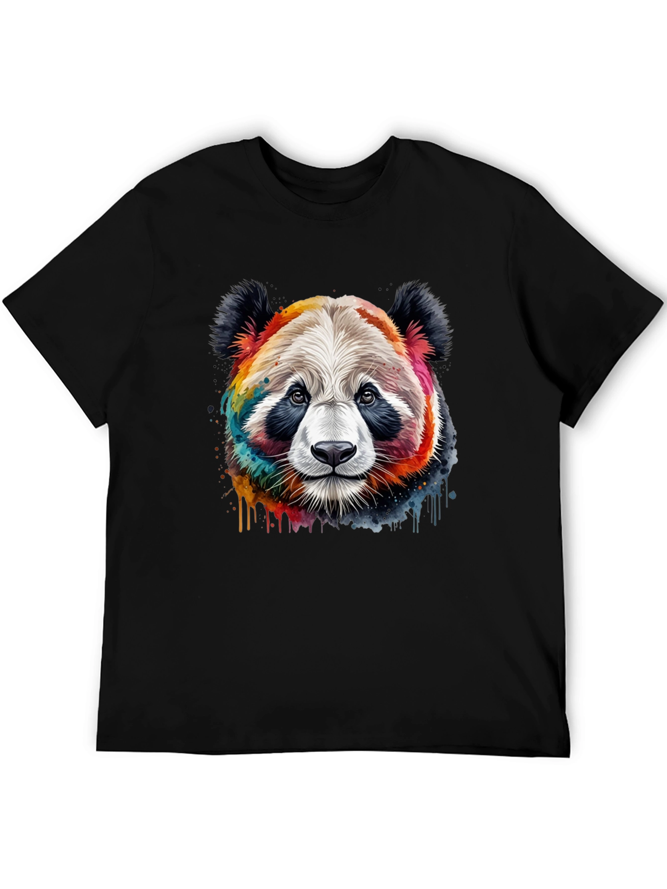 Rainbow Panda Graphic T-Shirt