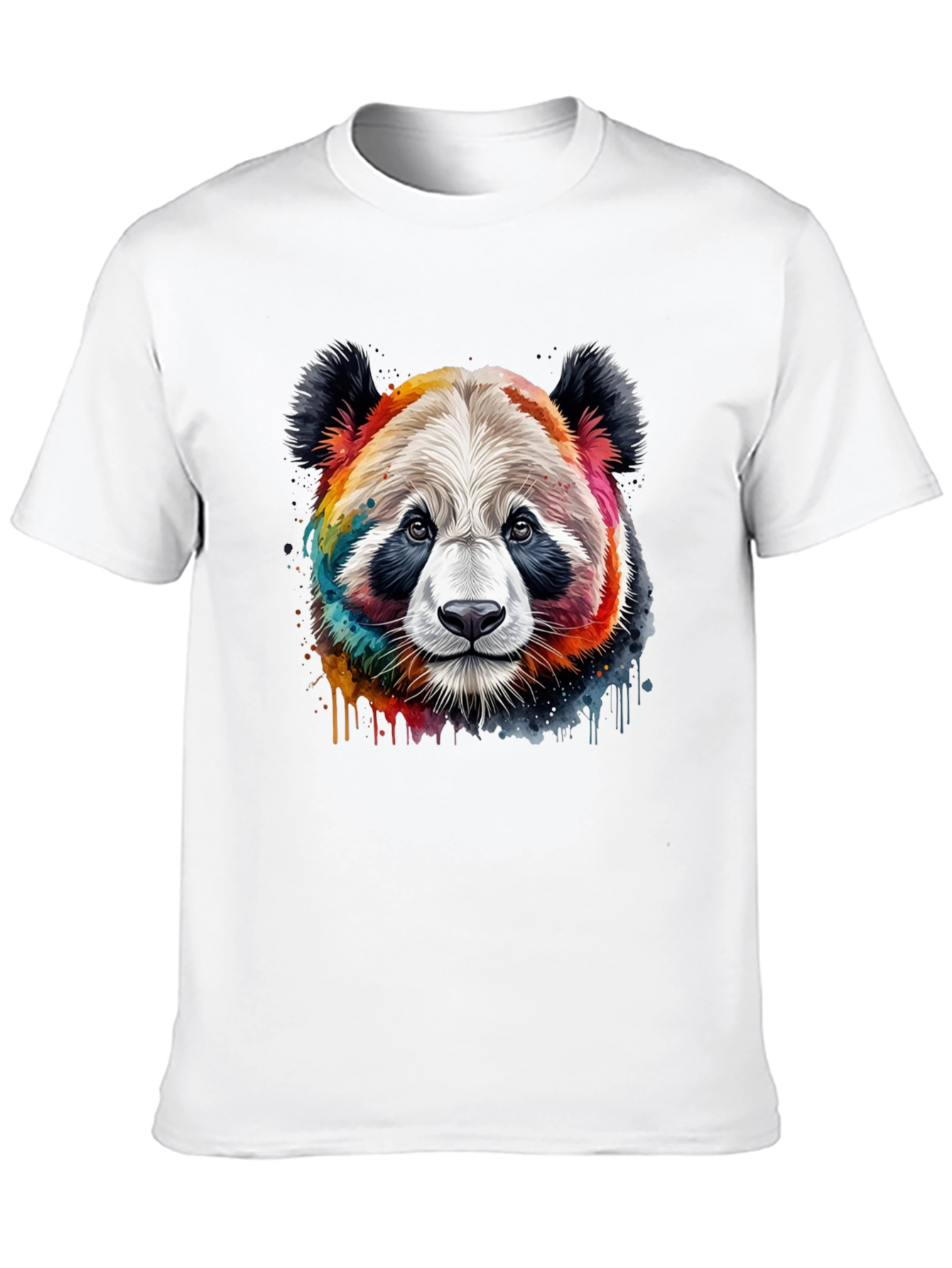 Rainbow Panda Graphic T-Shirt